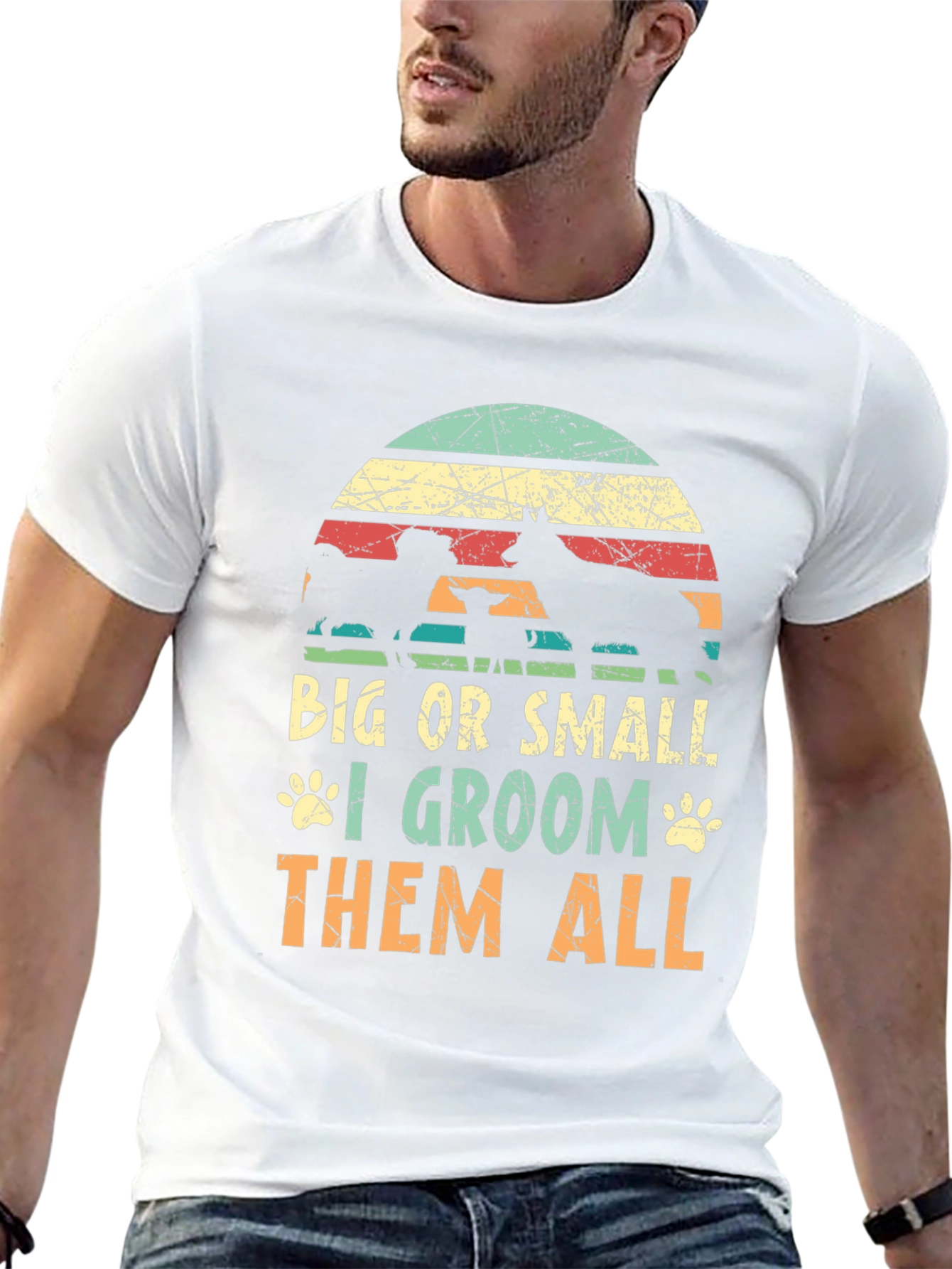 Dog Groomer T-Shirt - Big or Small I Groom Them All!