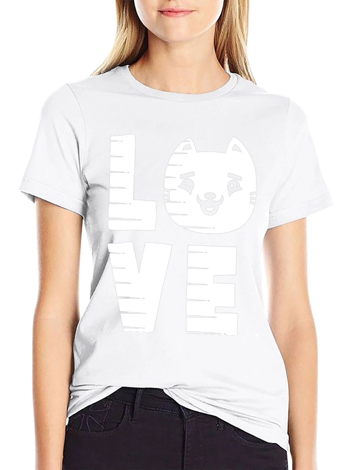 Cat Lover Tee - LOVE Graphic Print Shirt