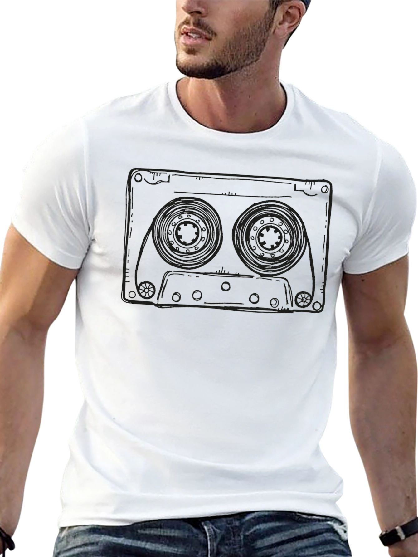 Retro Cassette Tape Graphic Tee - Classic Music Lover