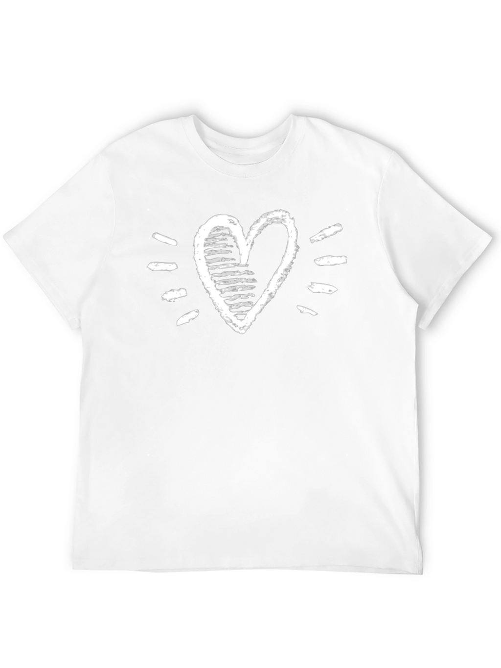 Heart Graphic Tee - Stylish Black Cotton T-Shirt
