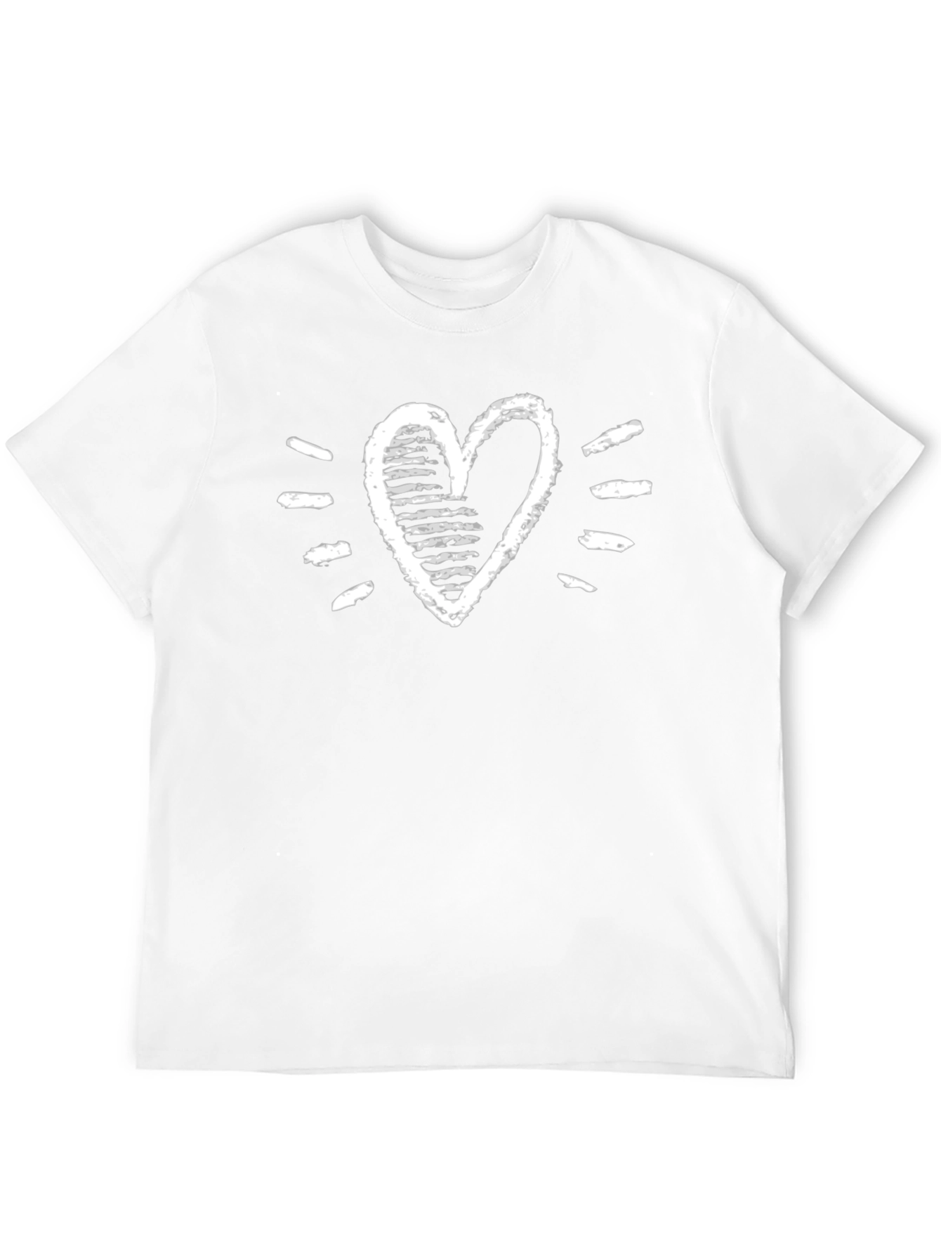 Heart Graphic Tee - Stylish Black Cotton T-Shirt