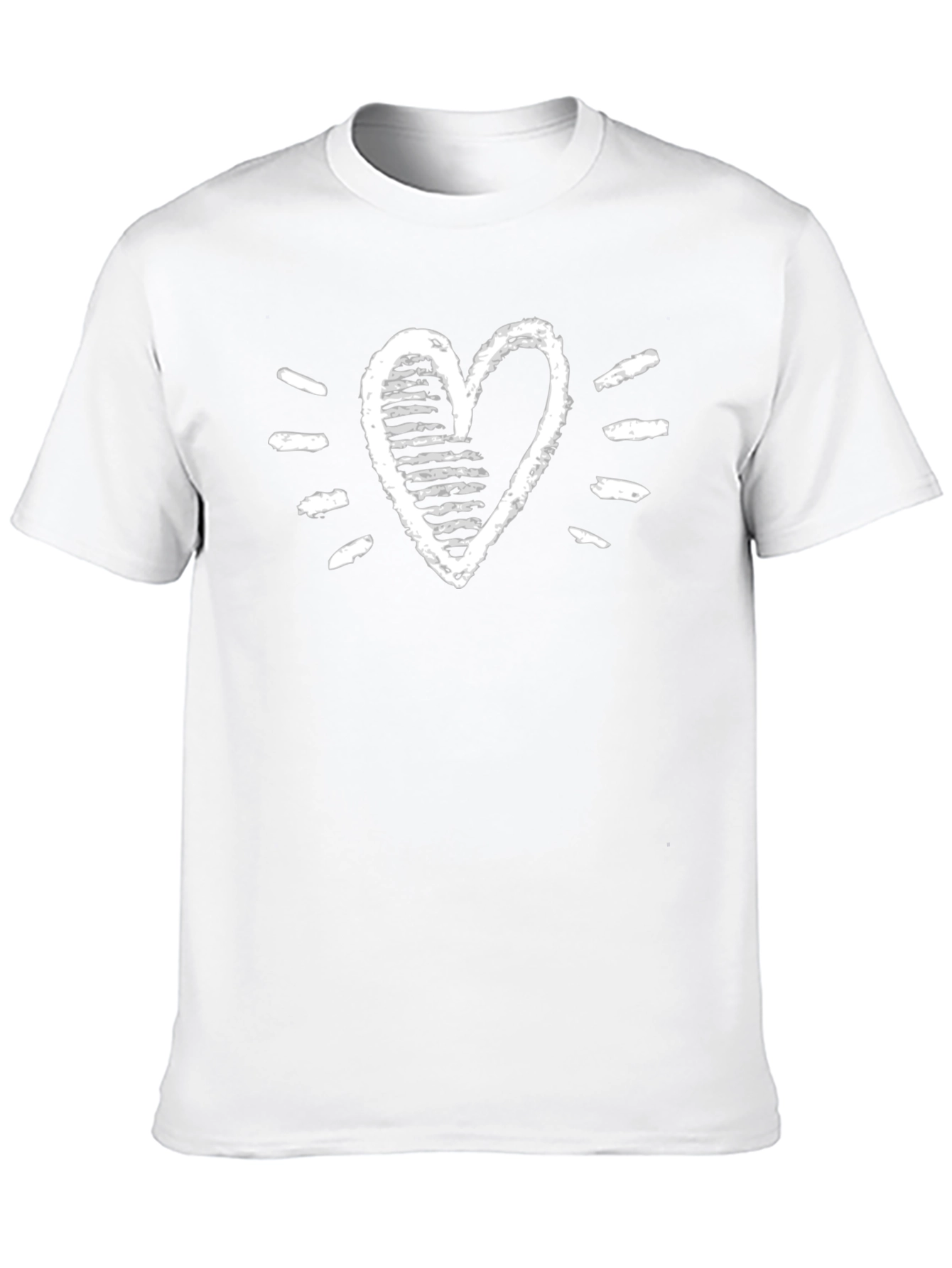 Heart Graphic Tee - Stylish Black Cotton T-Shirt