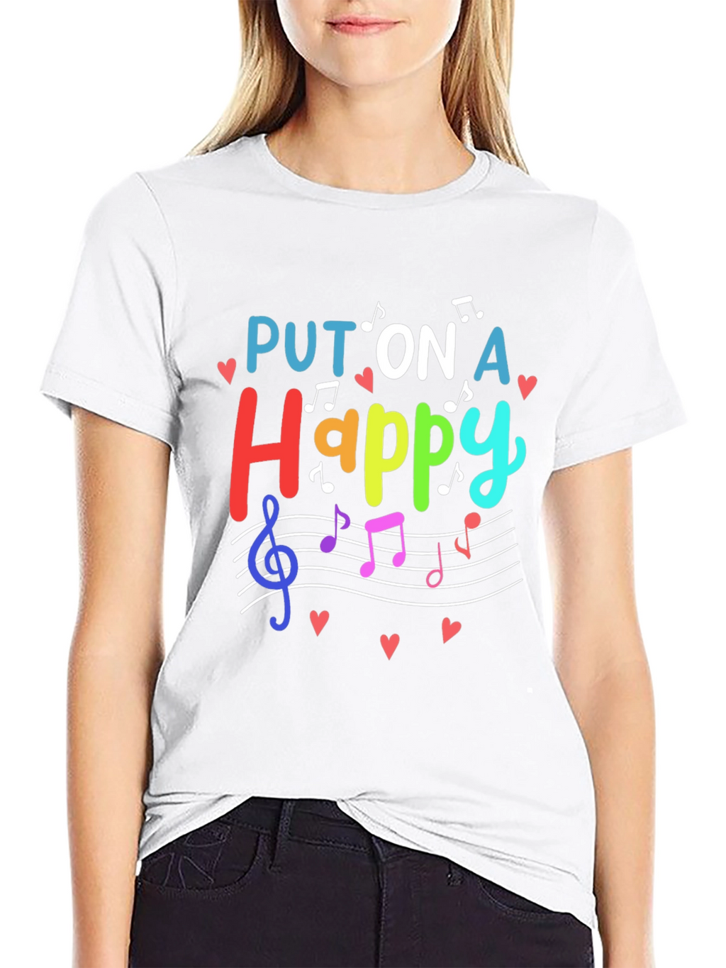 Put On A Happy T-Shirt - Music Lover Tee