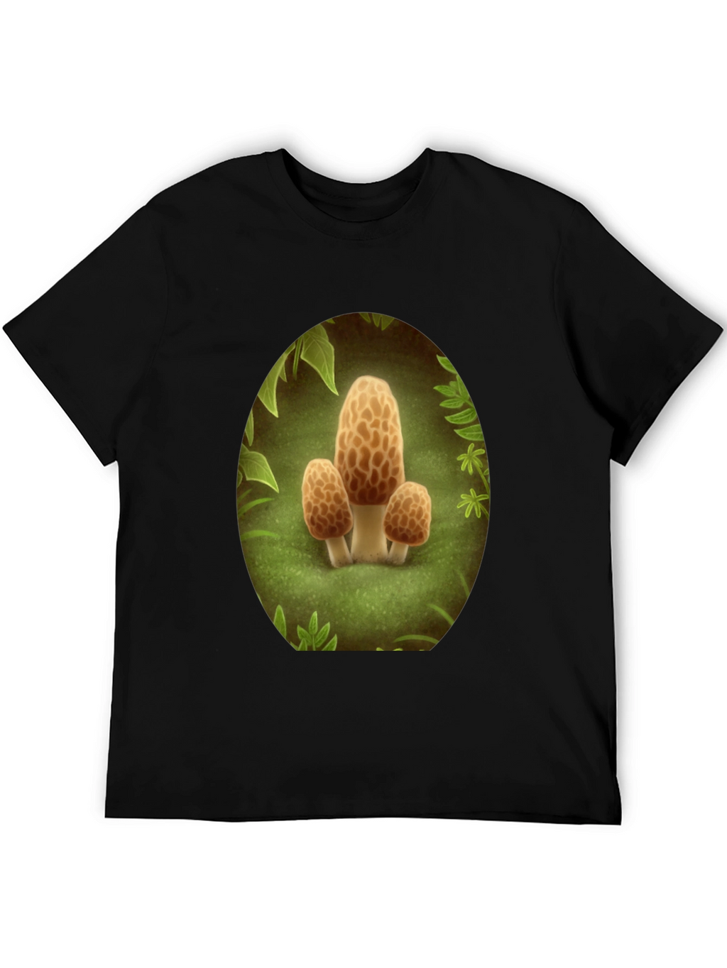 Mushroom Crewneck T-Shirt - Funky Forest Design