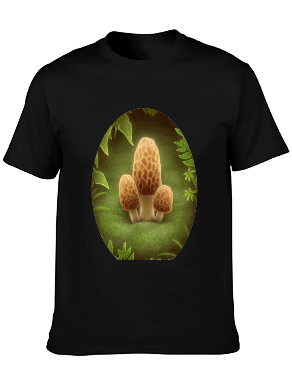 Mushroom Crewneck T-Shirt - Funky Forest Design