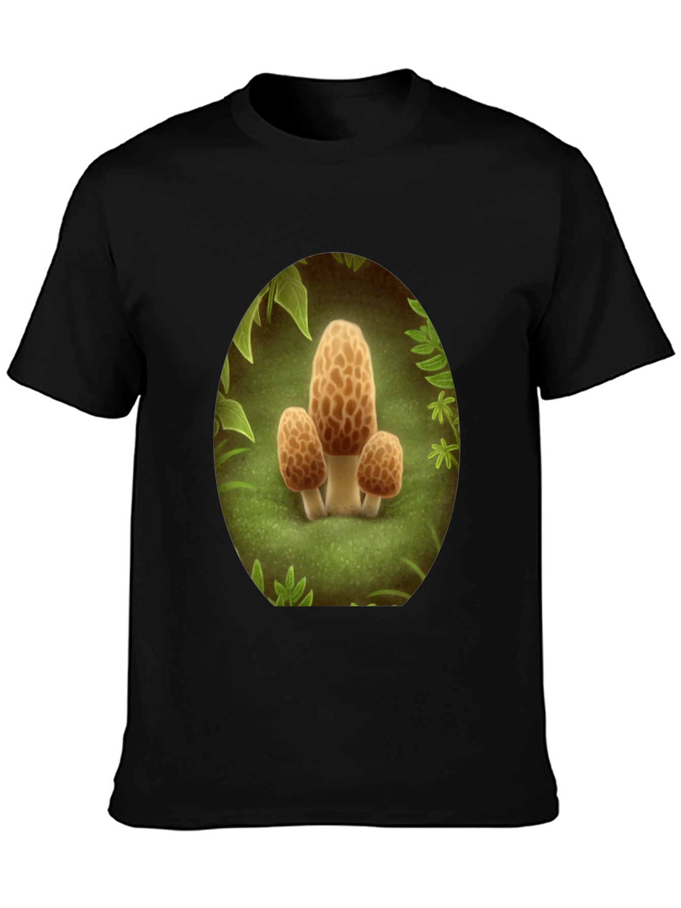 Mushroom Crewneck T-Shirt - Funky Forest Design