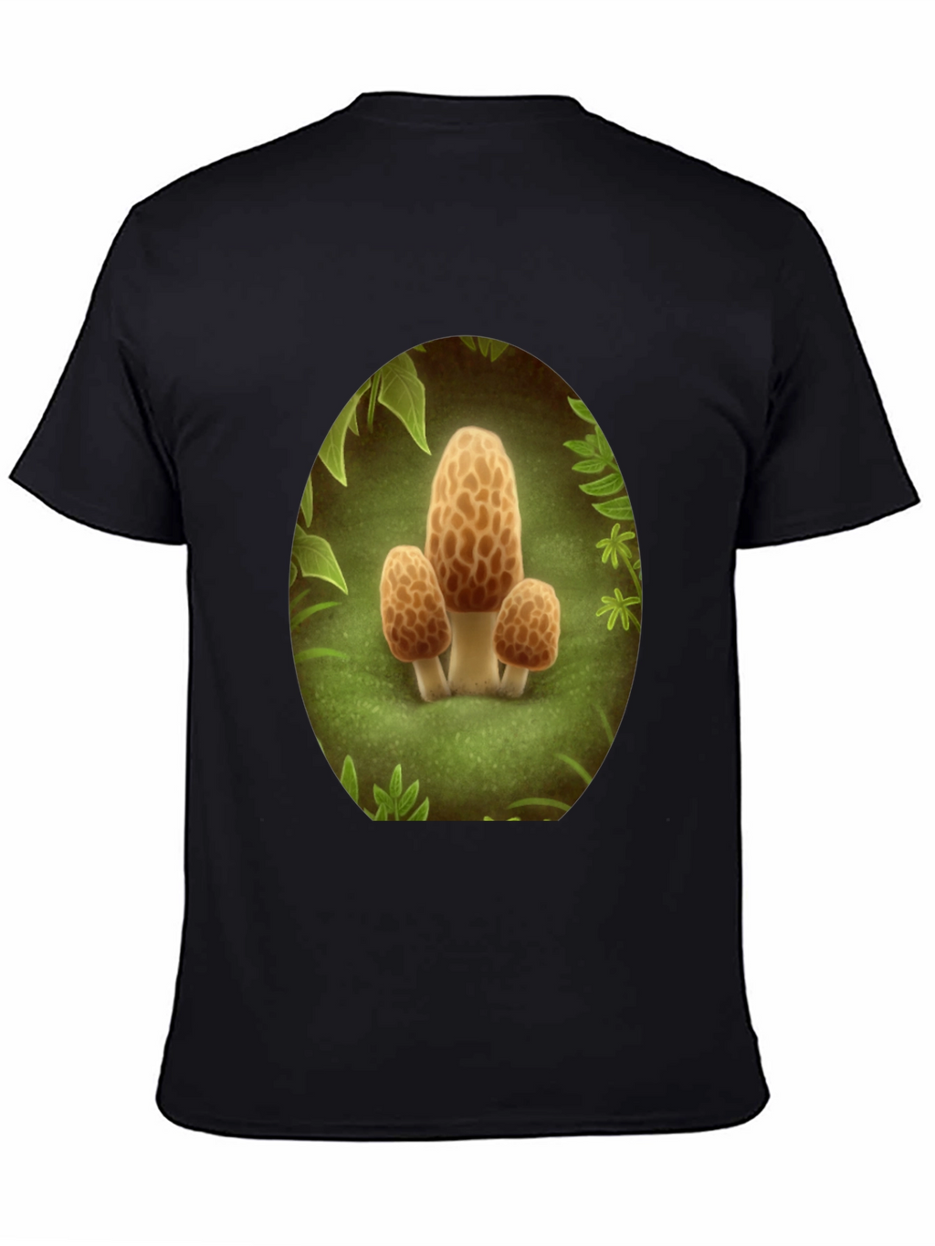 Mushroom Crewneck T-Shirt - Funky Forest Design