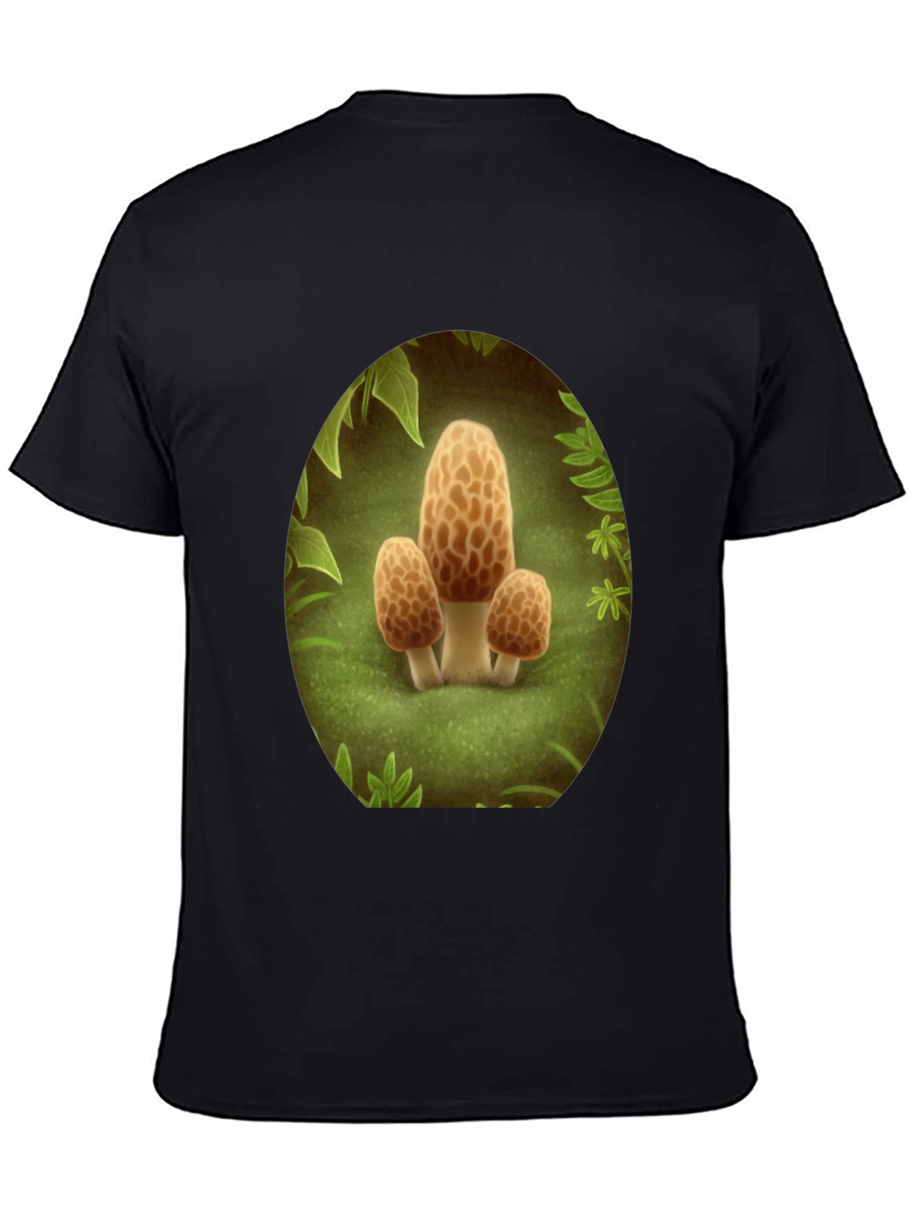 Mushroom Crewneck T-Shirt - Funky Forest Design