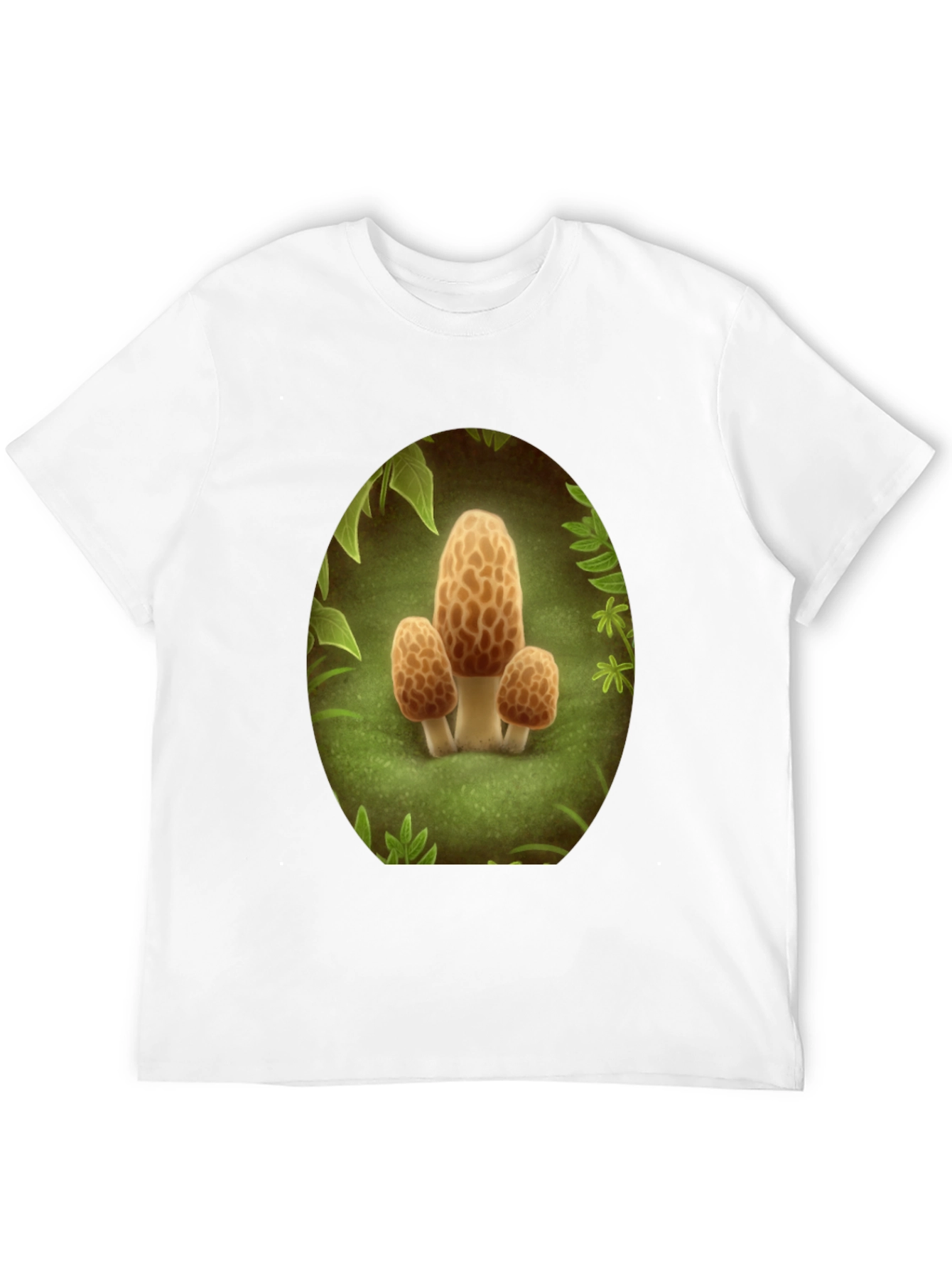 Mushroom Crewneck T-Shirt - Funky Forest Design