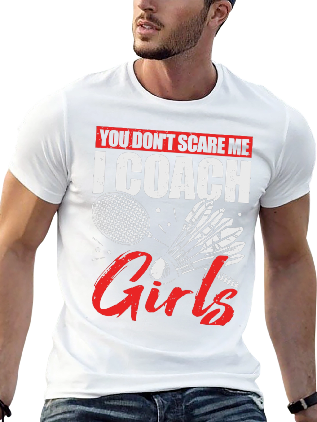 I Coach Girls Badminton T-Shirt