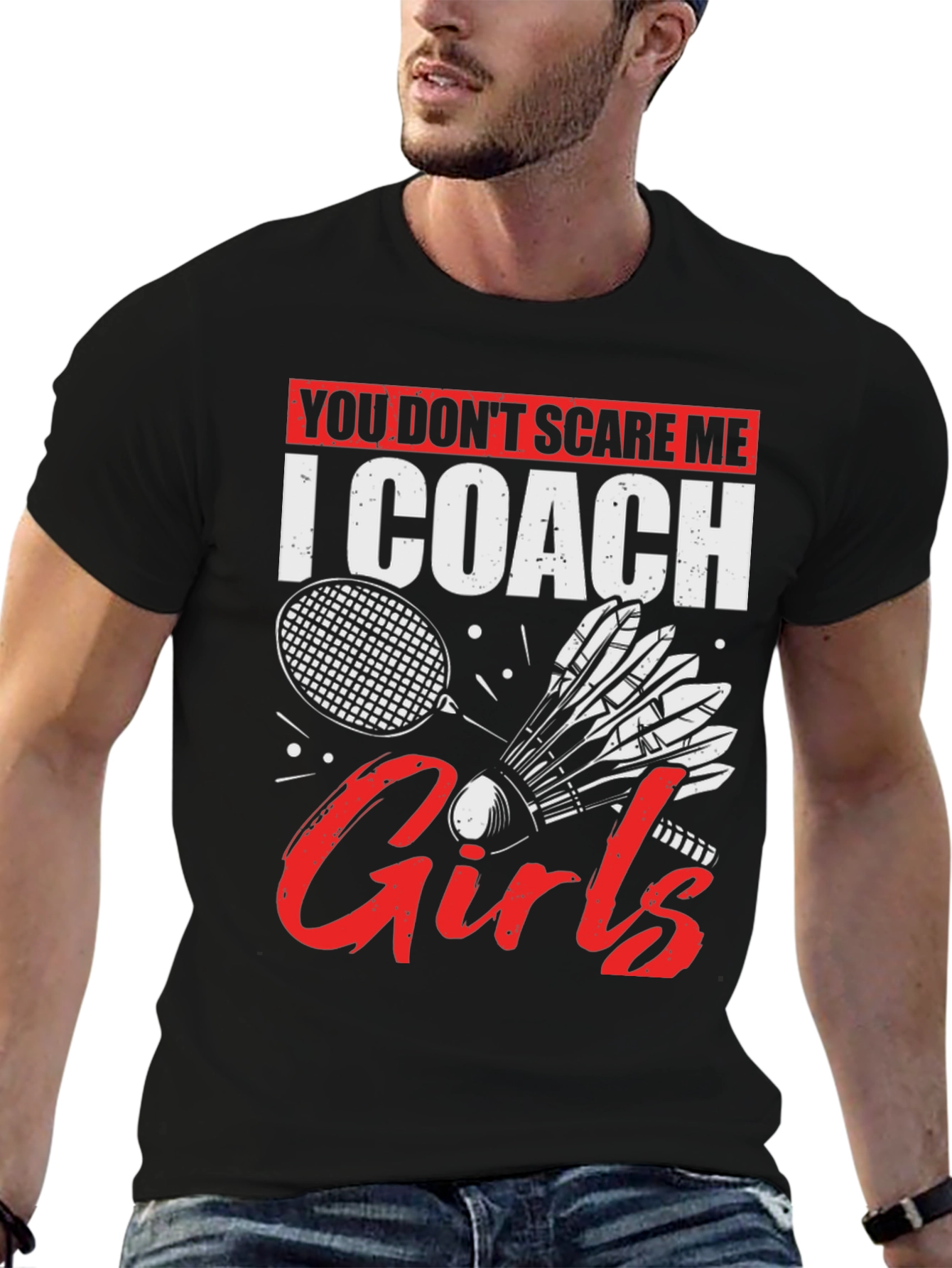 I Coach Girls Badminton T-Shirt