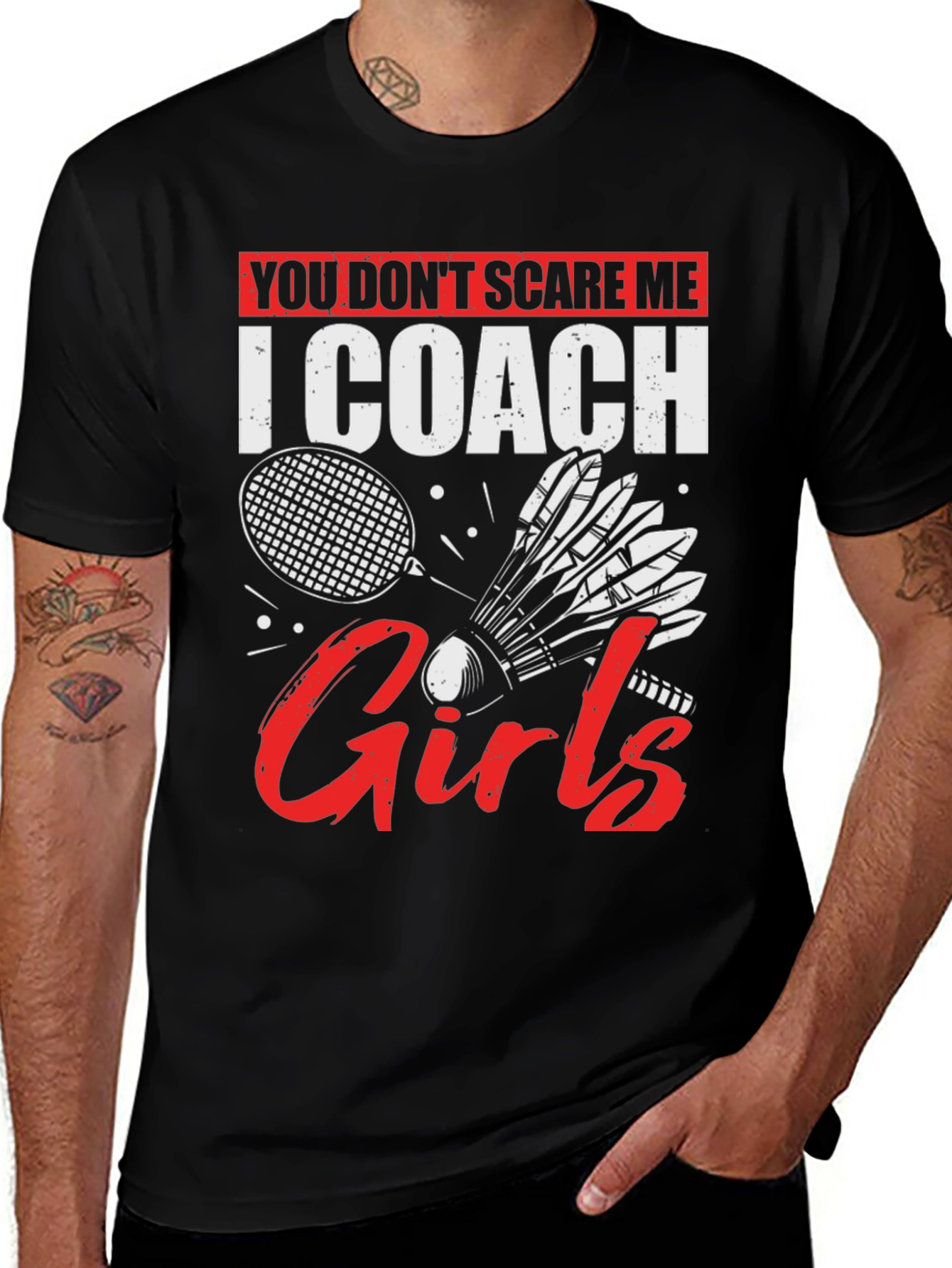 I Coach Girls Badminton T-Shirt