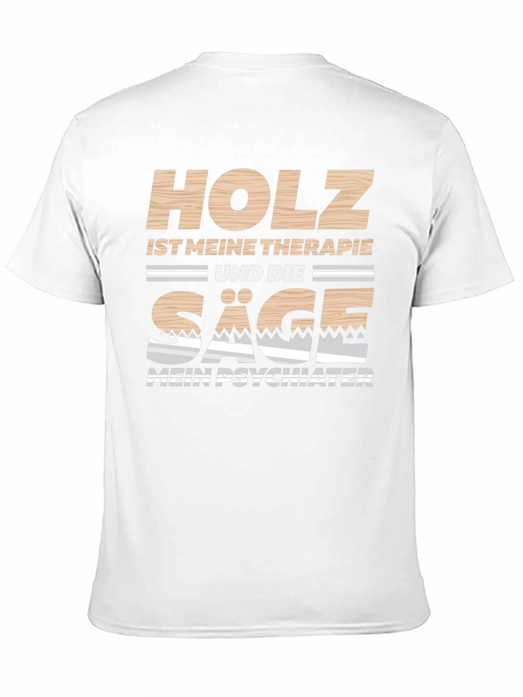Holz Ist Meine Therapie Black T-Shirt