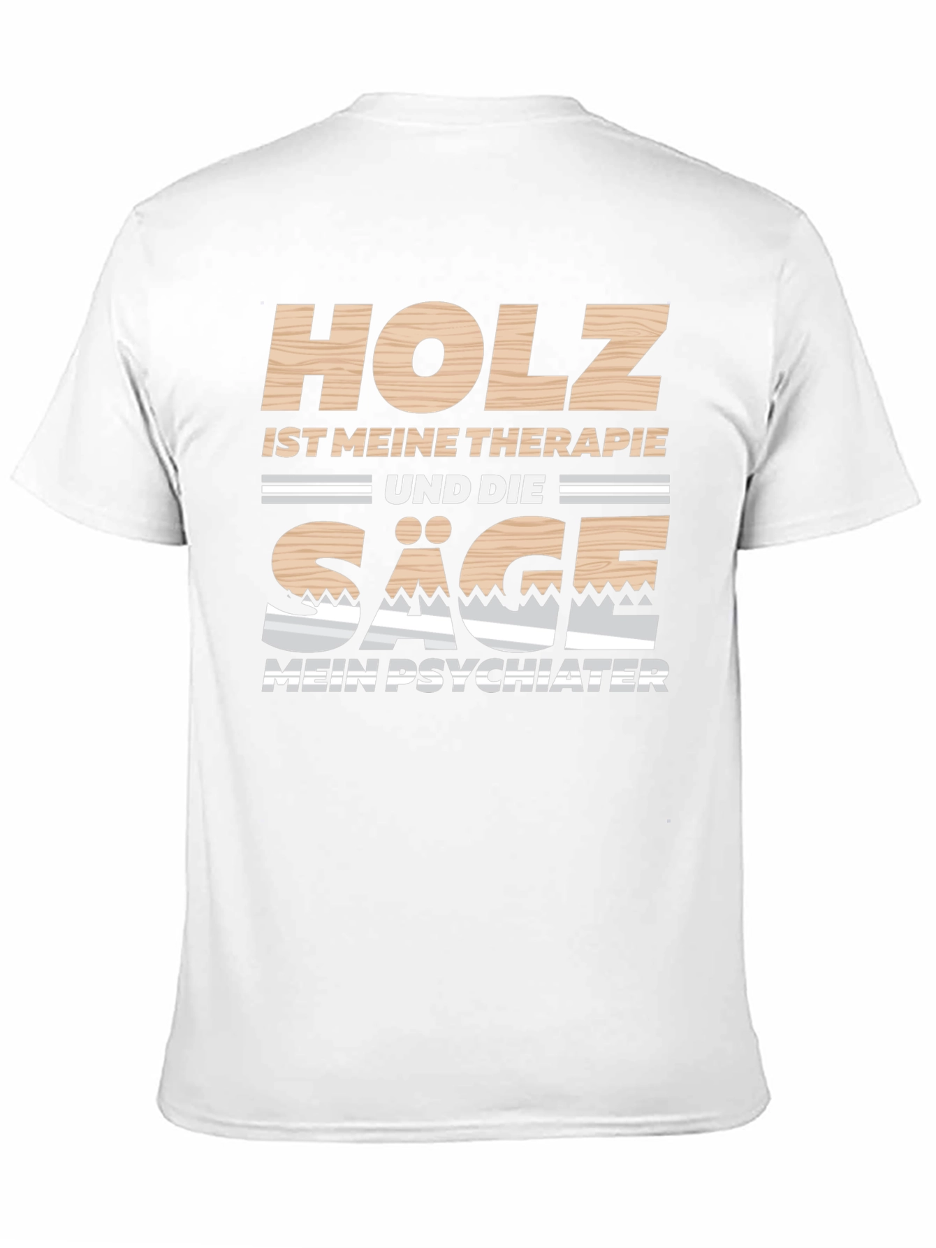 Holz Ist Meine Therapie Black T-Shirt