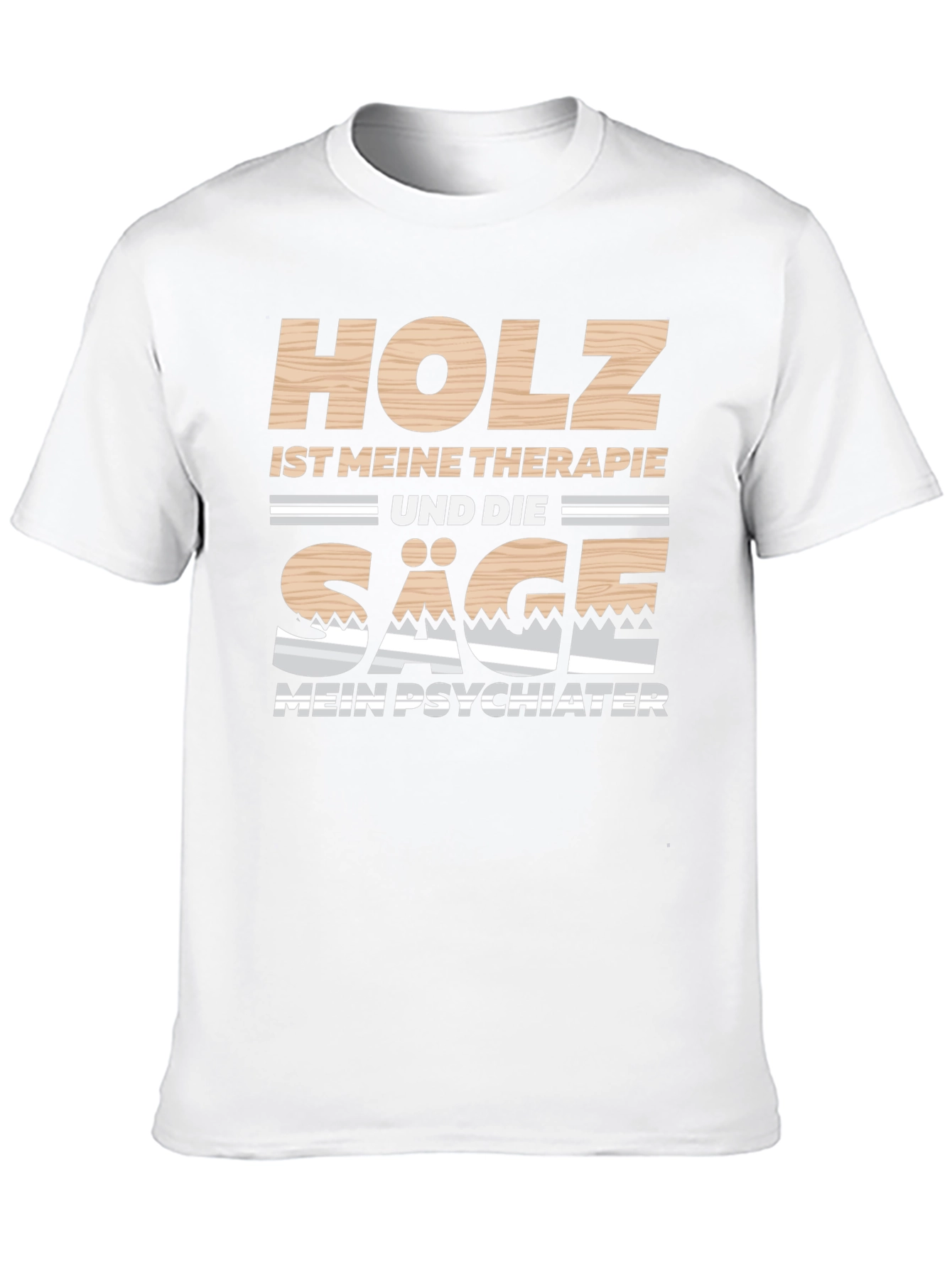Holz Ist Meine Therapie Black T-Shirt