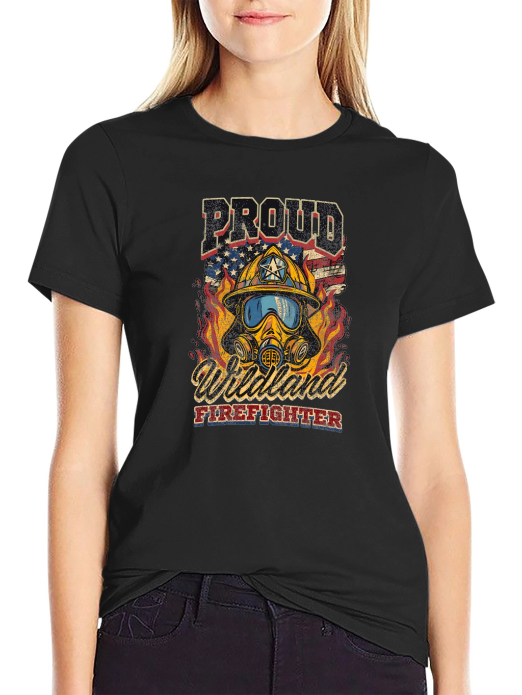 Proud Wildland Firefighter Graphic T-Shirt