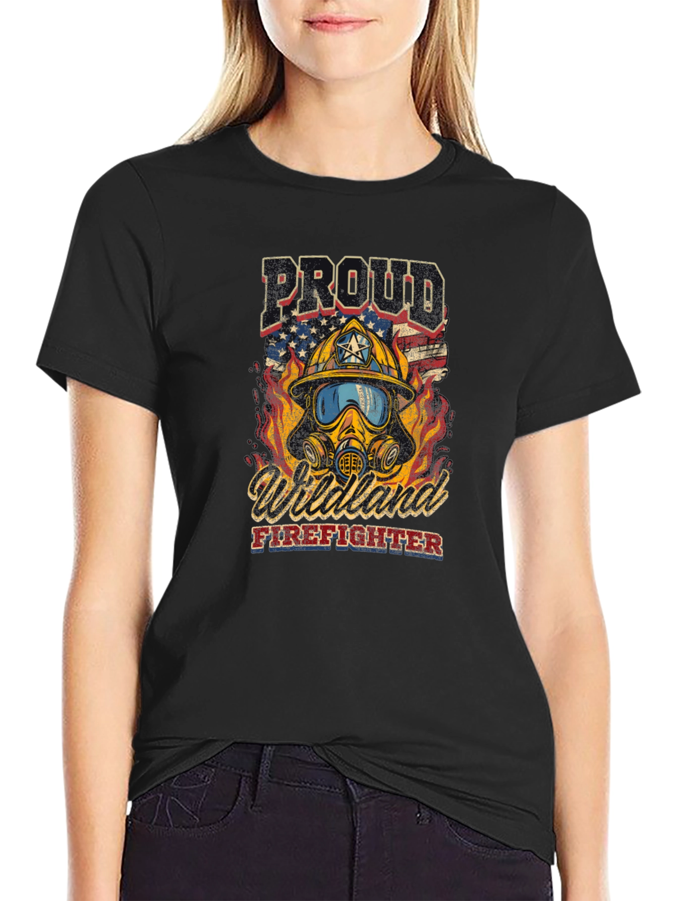 Proud Wildland Firefighter Graphic T-Shirt