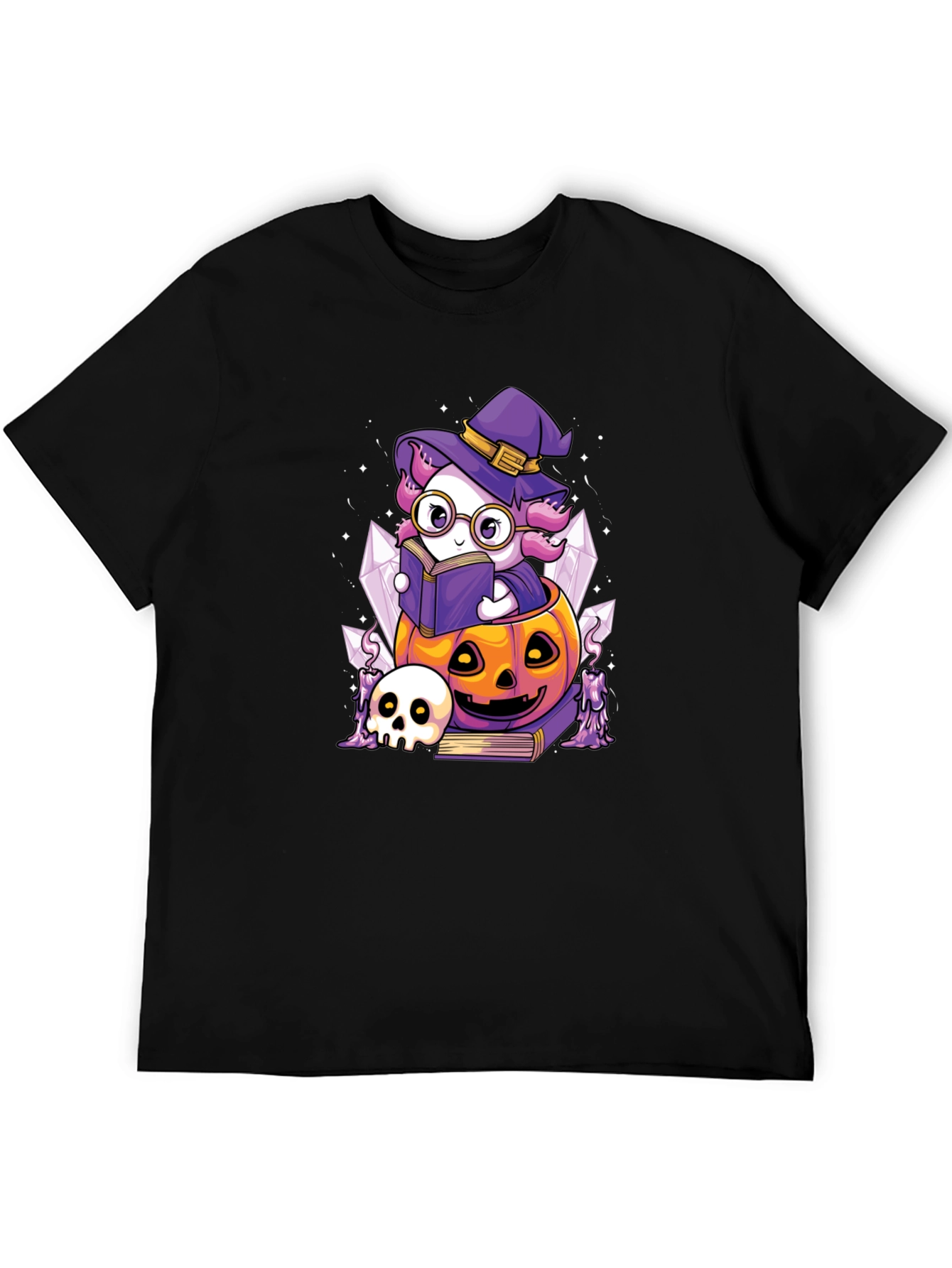 Halloween Axolotl Witch T-Shirt