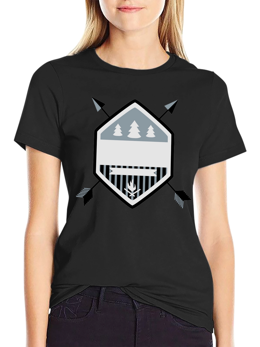 Outdoor Adventure Graphic Tee - Black