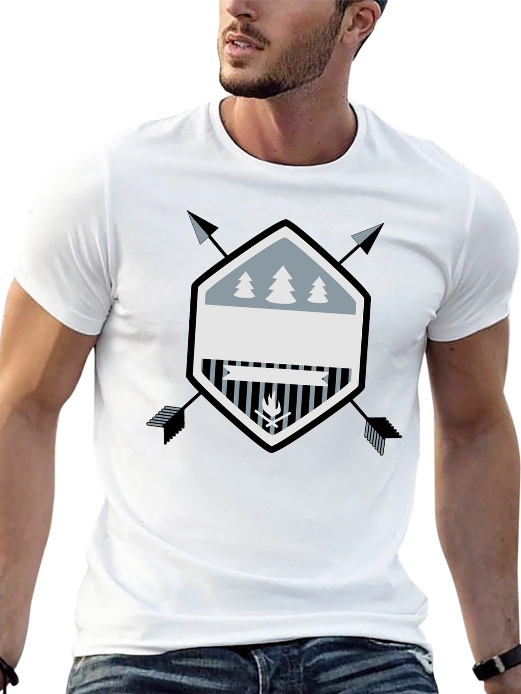 Outdoor Adventure Graphic Tee - Black