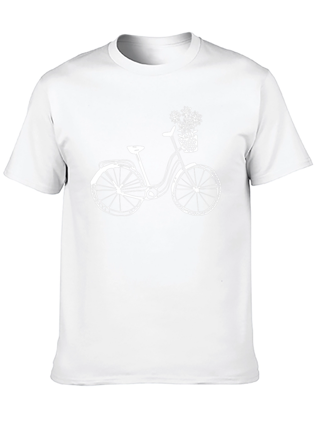 Stylish Black T-Shirt with Bicycle Graphic