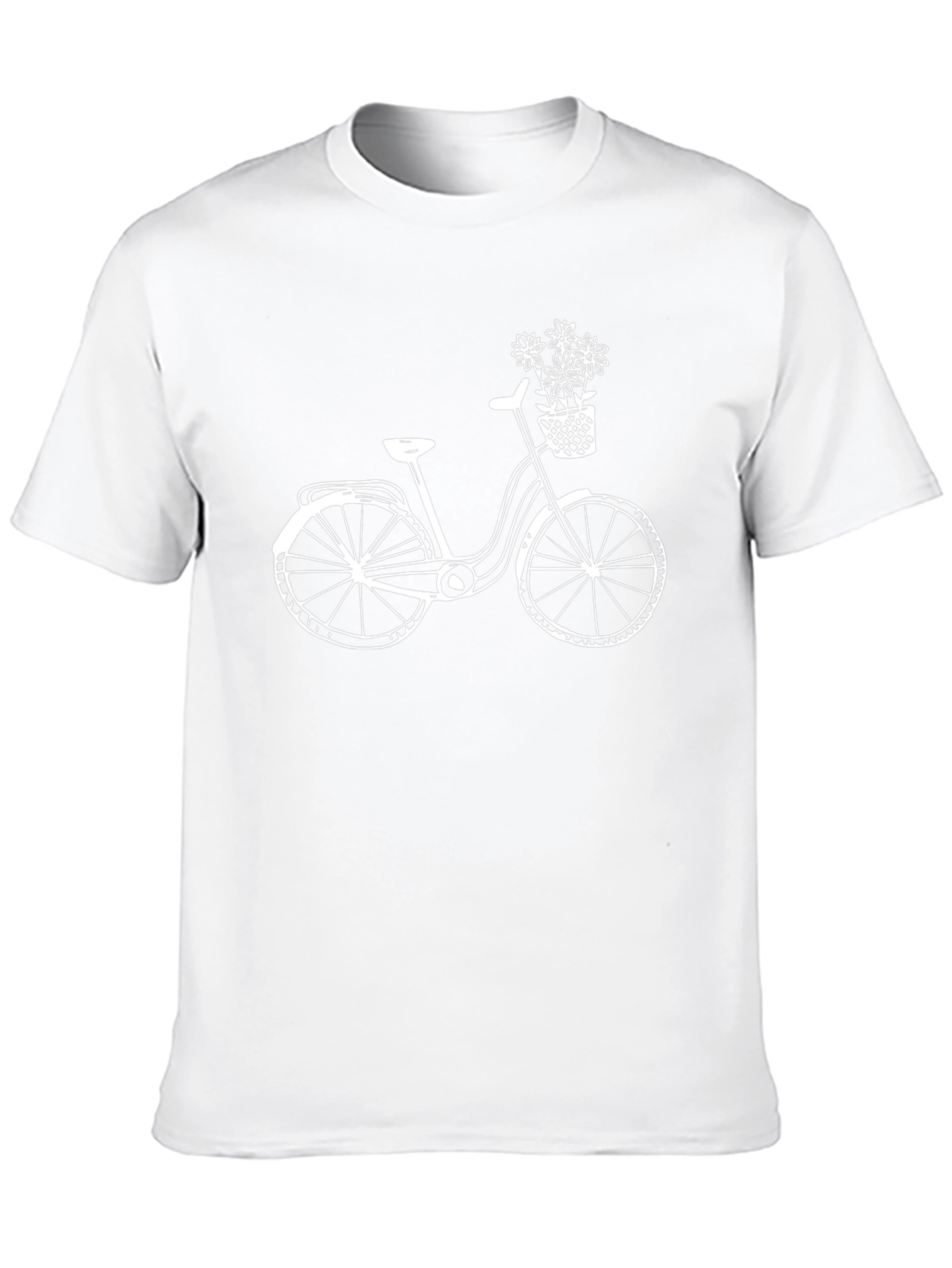 Stylish Black T-Shirt with Bicycle Graphic