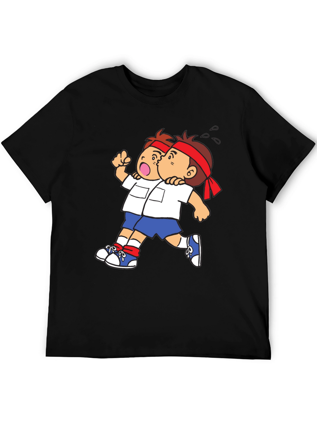 Cartoon Character Graphic Print Black T-Shirt