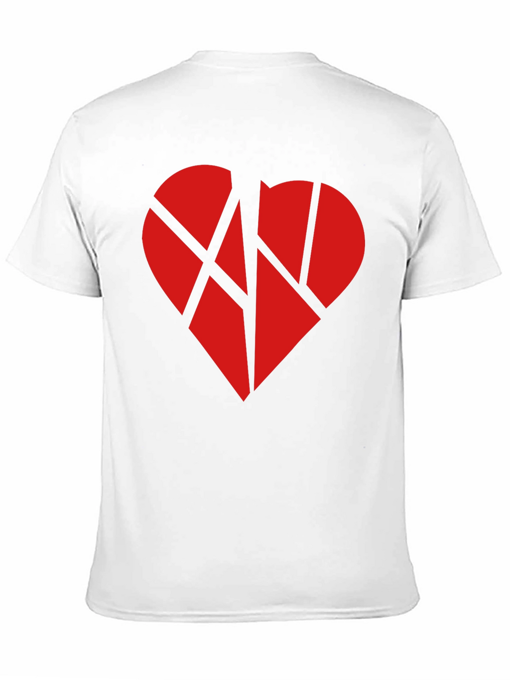 Broken Heart Graphic Tee - Black Cotton Casual T-Shirt