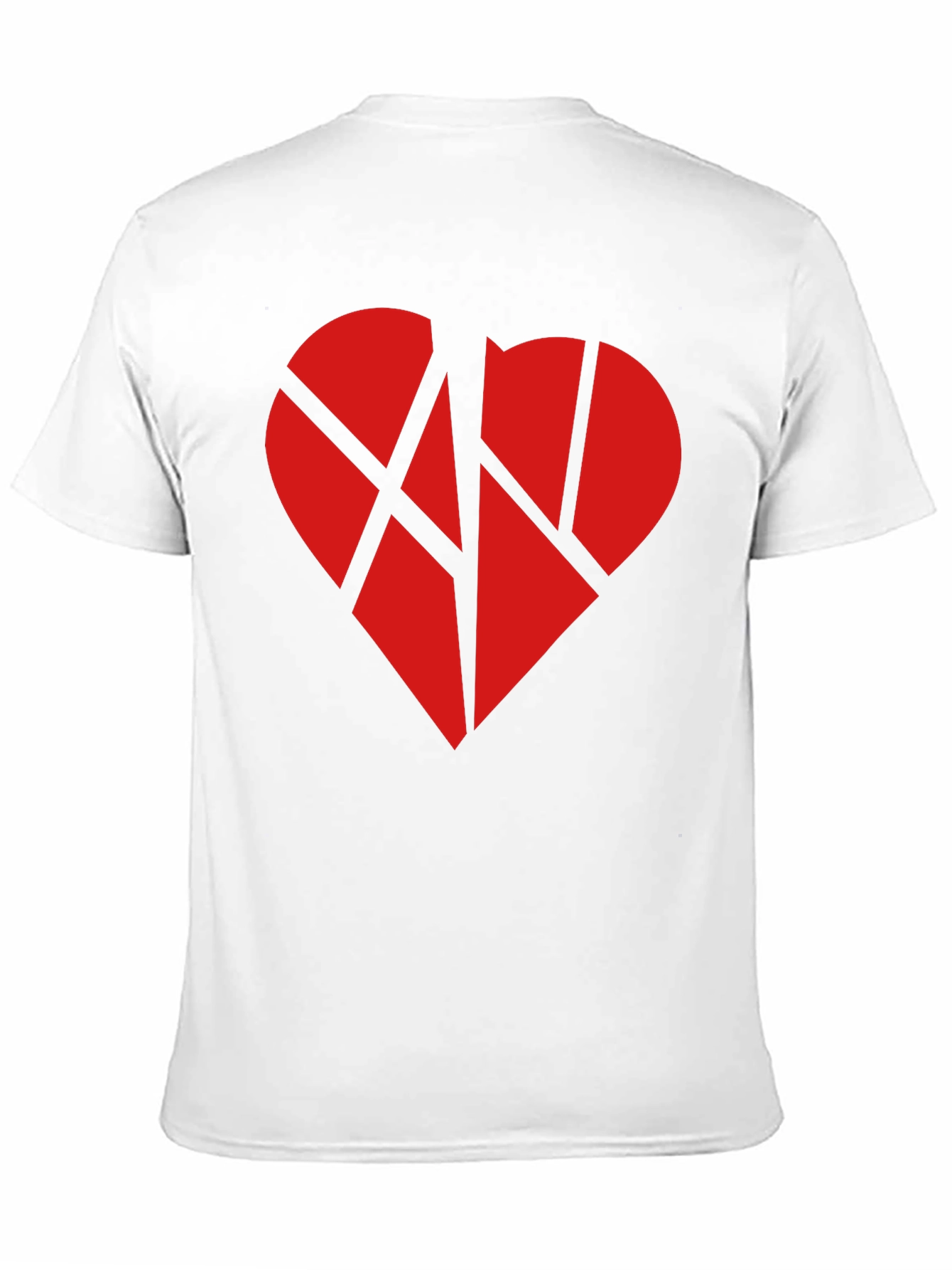 Broken Heart Graphic Tee - Black Cotton Casual T-Shirt