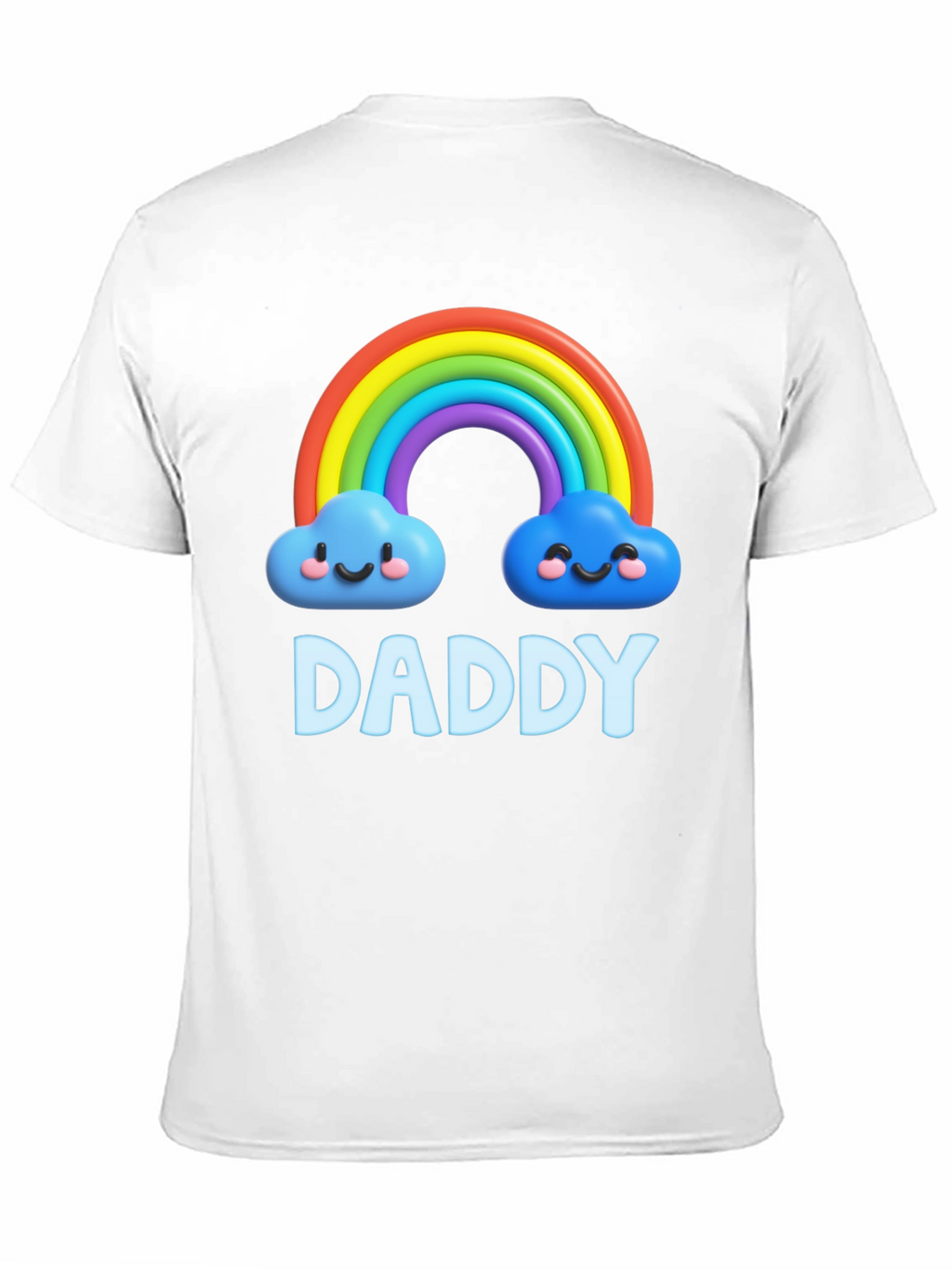 Cute Daddy Rainbow Cloud Graphic T-Shirt