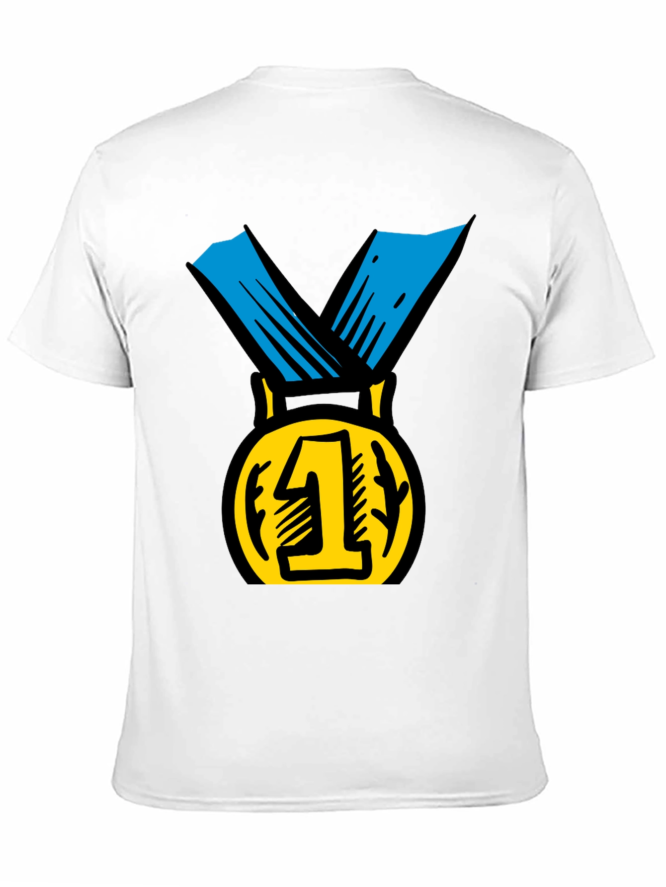 Champion Black T-Shirt with Gold #1 Medal