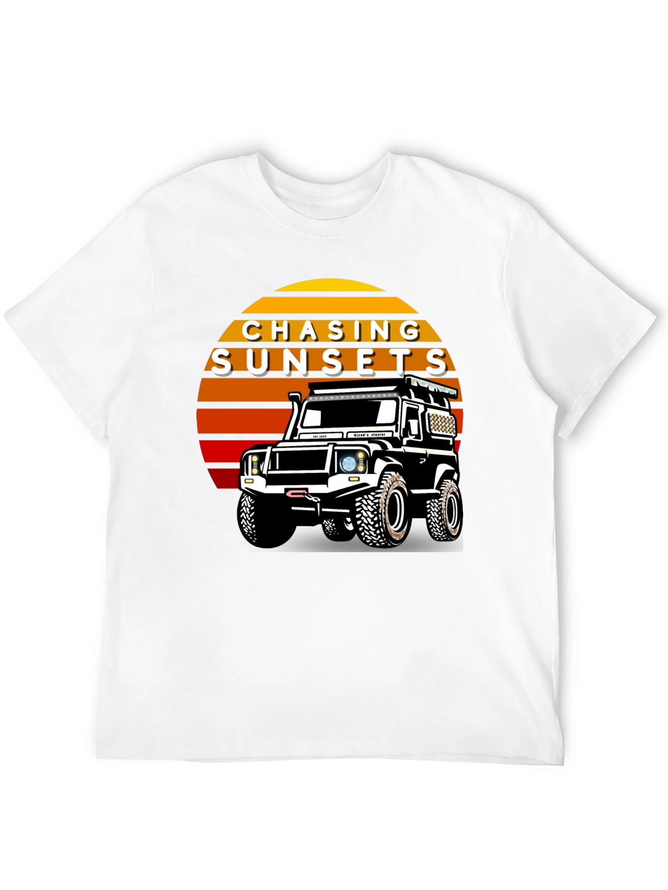 Chasing Sunsets Black Graphic T-Shirt