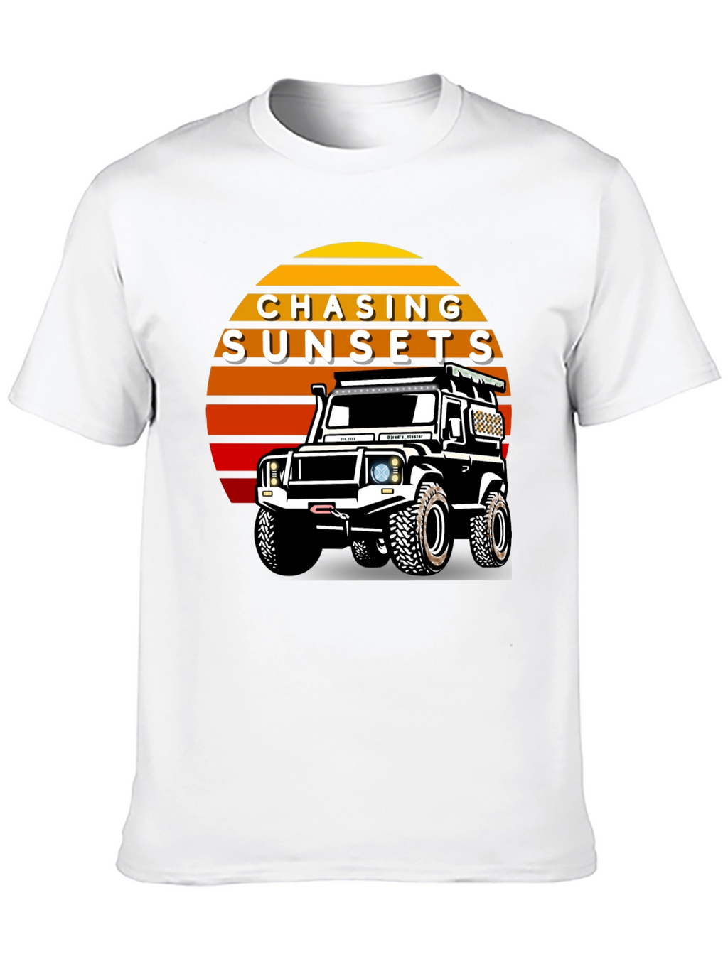 Chasing Sunsets Black Graphic T-Shirt