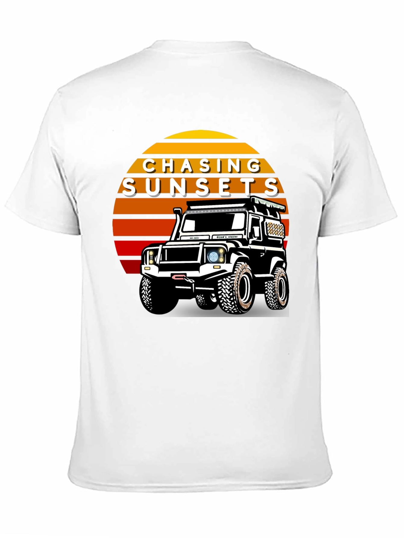 Chasing Sunsets Black Graphic T-Shirt