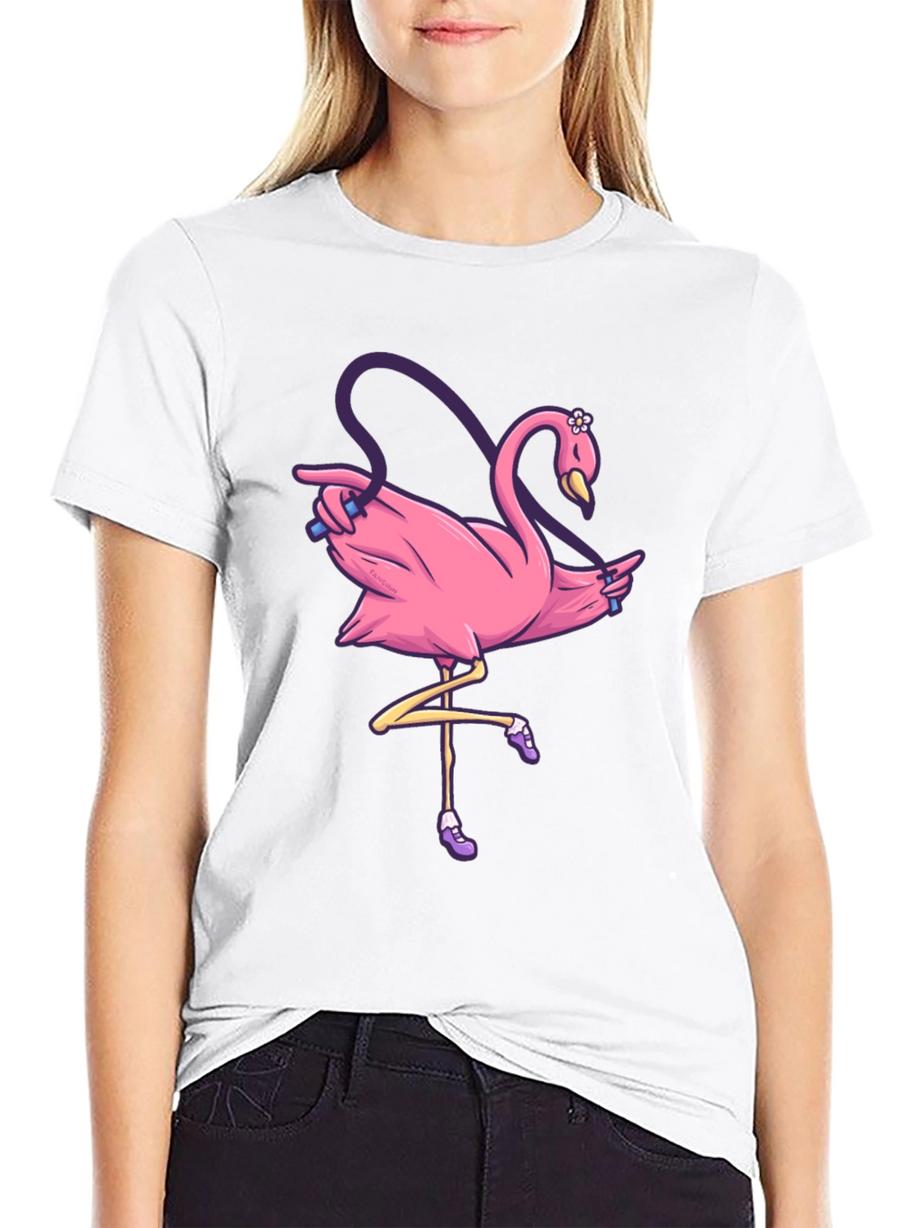 Pink Flamingo Jump Rope T-Shirt