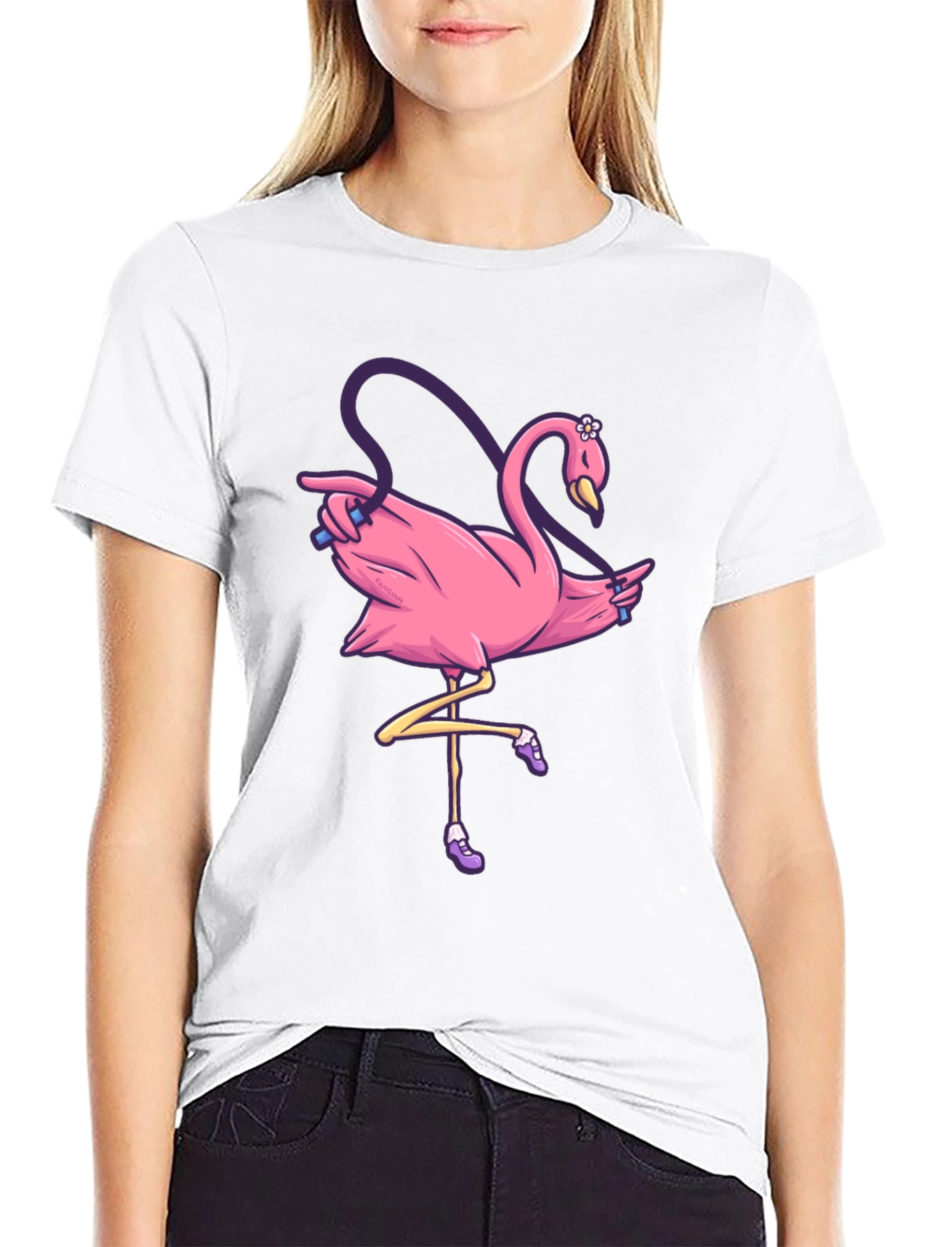 Pink Flamingo Jump Rope T-Shirt