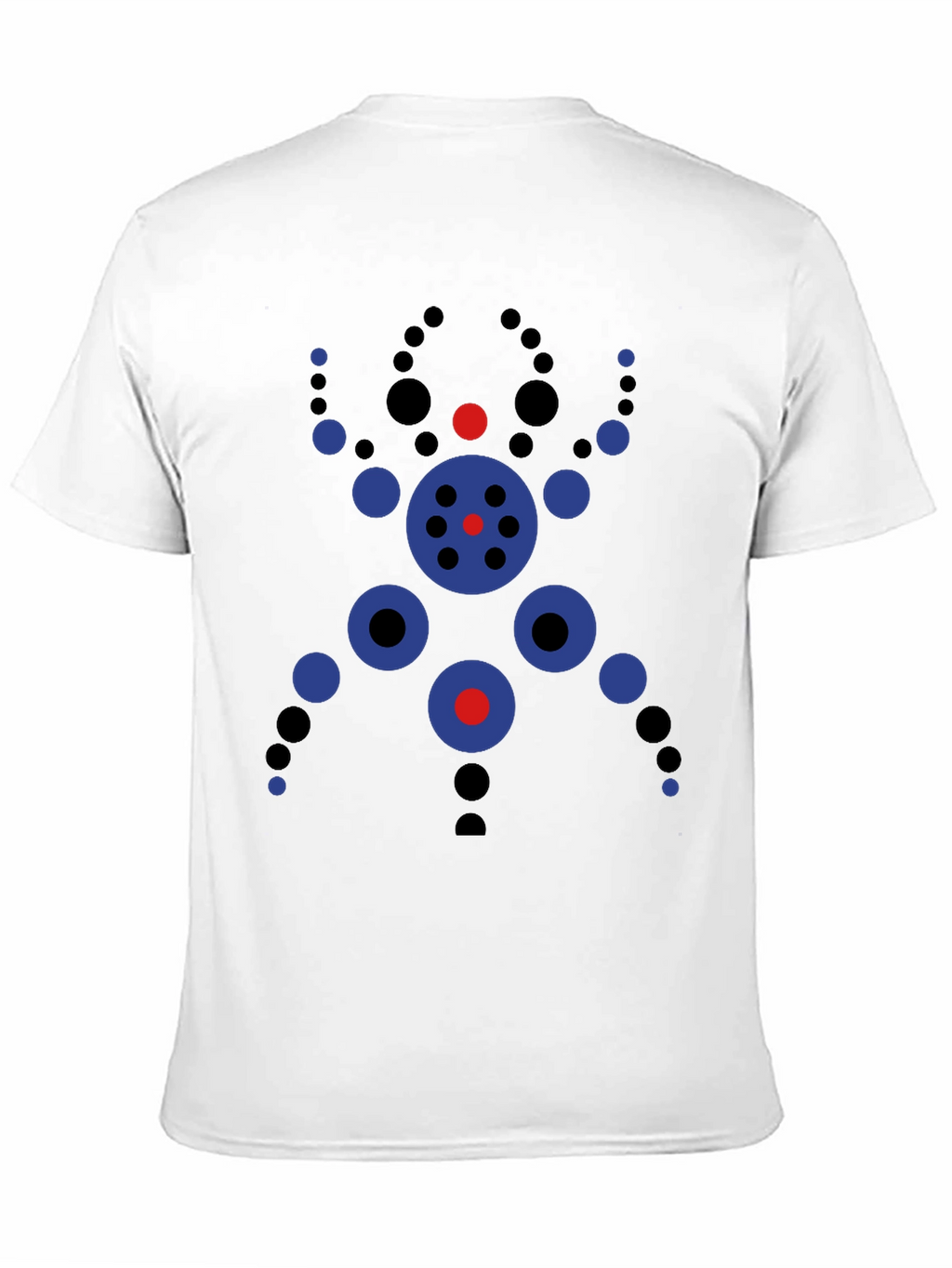Abstract Geometric Circle Design Black T-Shirt