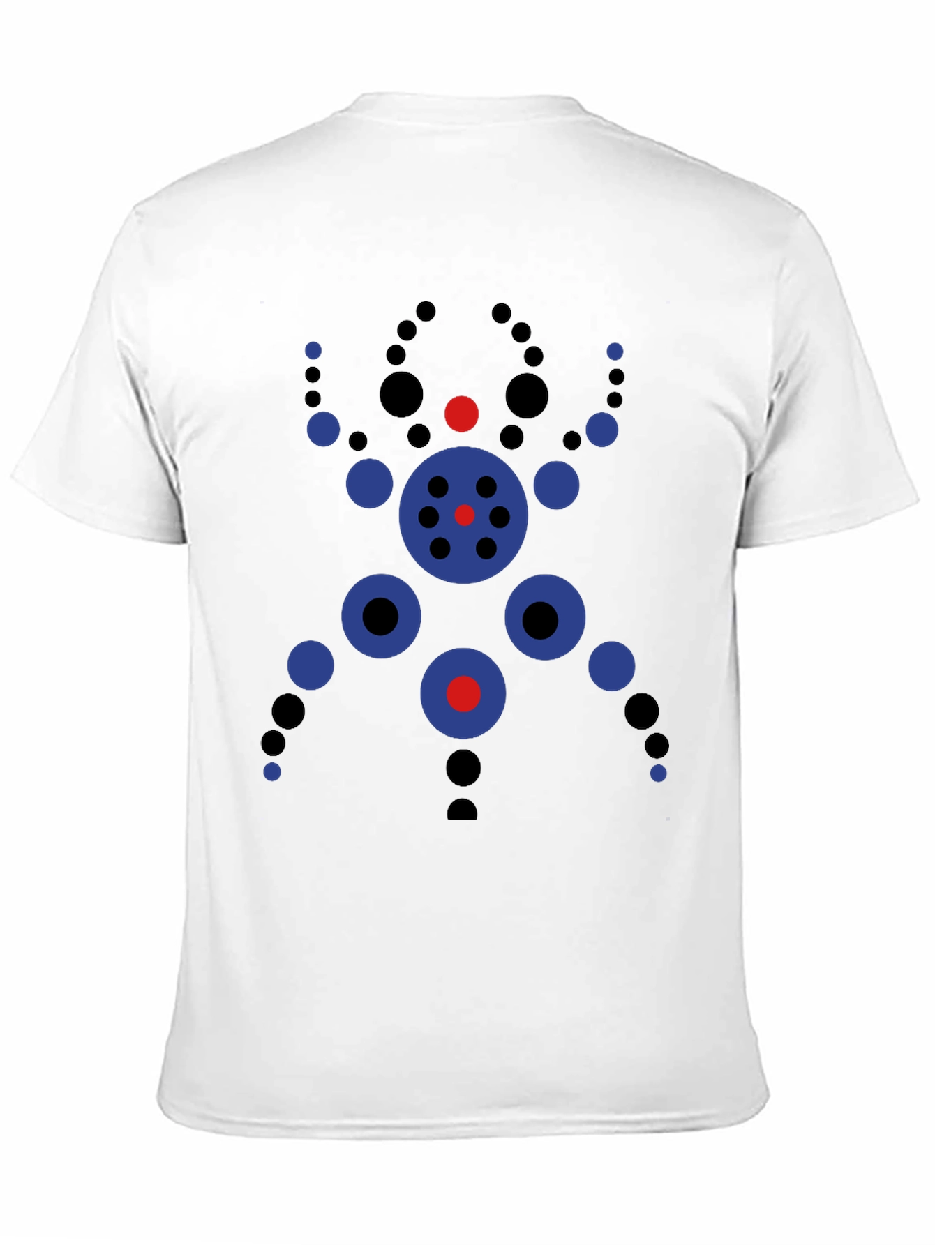 Abstract Geometric Circle Design Black T-Shirt