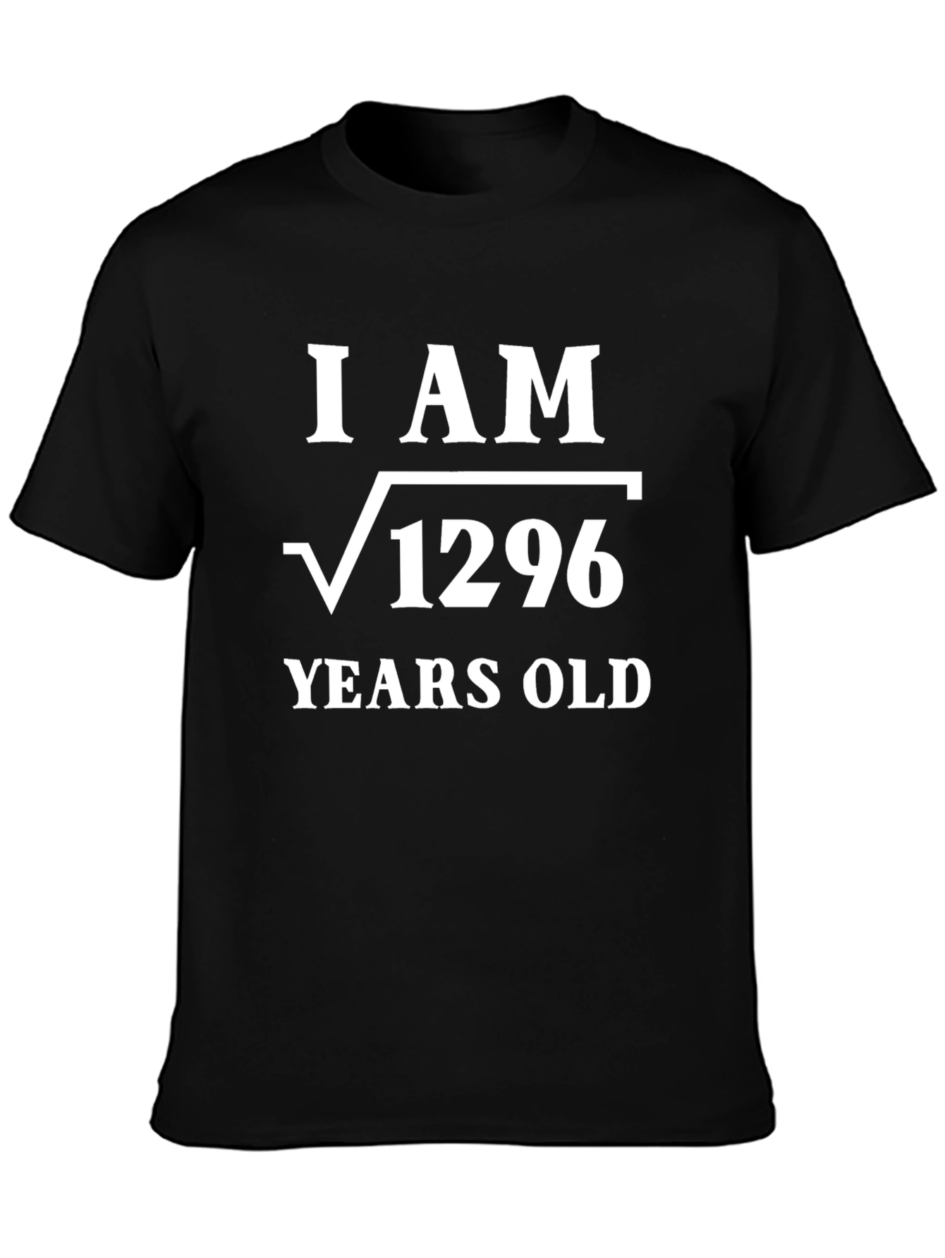 I AM Root 1296 Years Old Funny Math T-Shirt