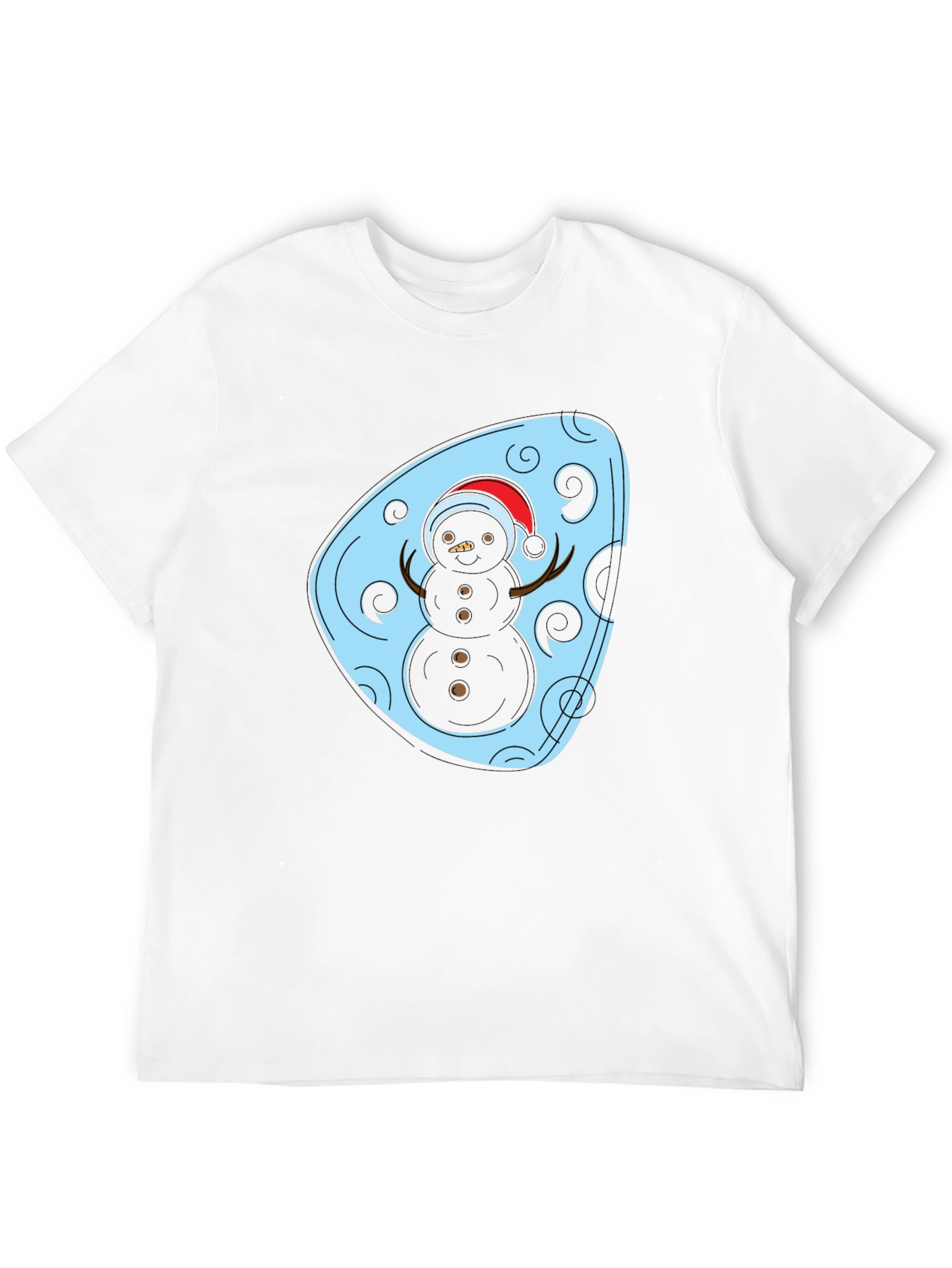 Festive Snowman Graphic Tee - Holiday Style