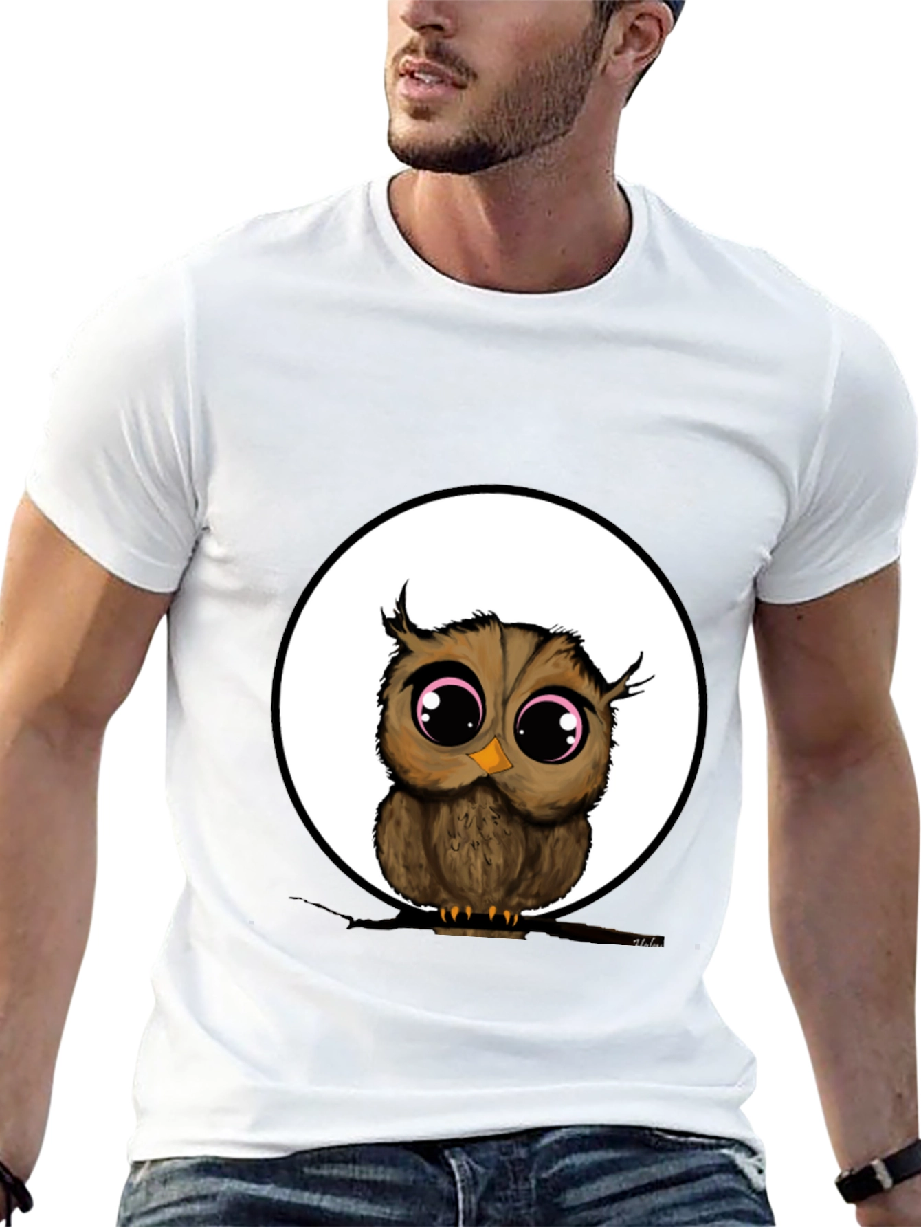 Owl Graphic Black T-Shirt
