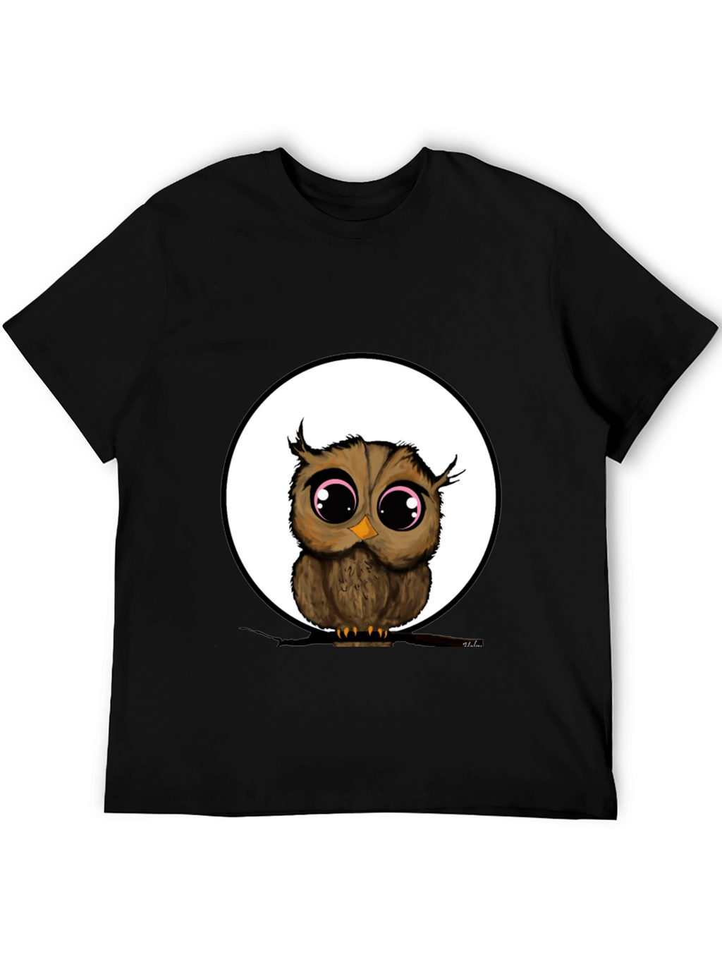 Owl Graphic Black T-Shirt