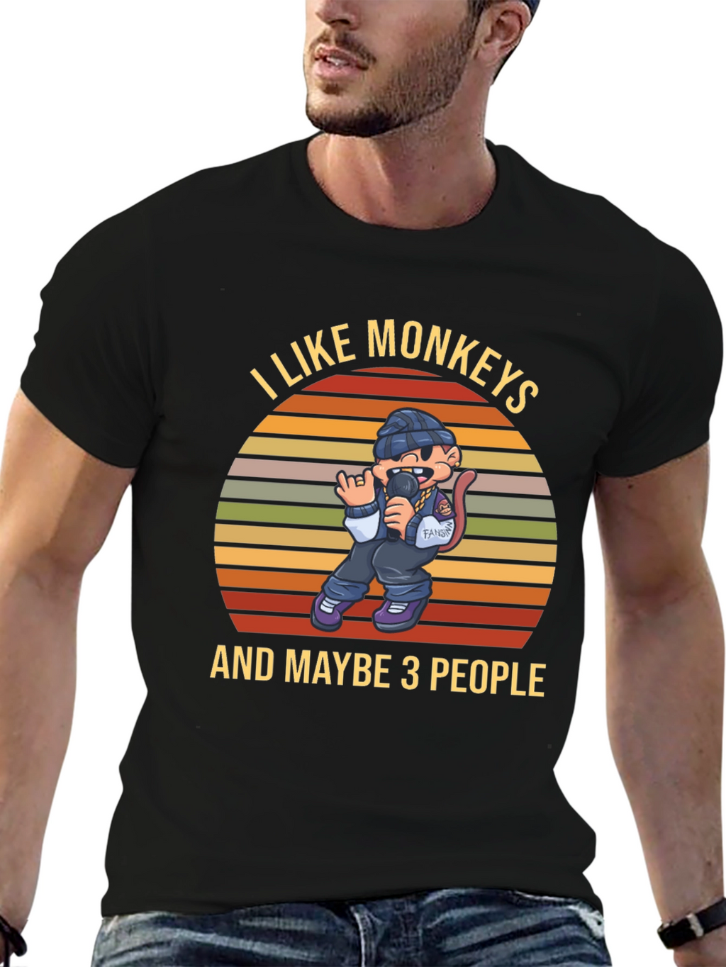I Like Monkeys T-Shirt Funny Graphic Tee