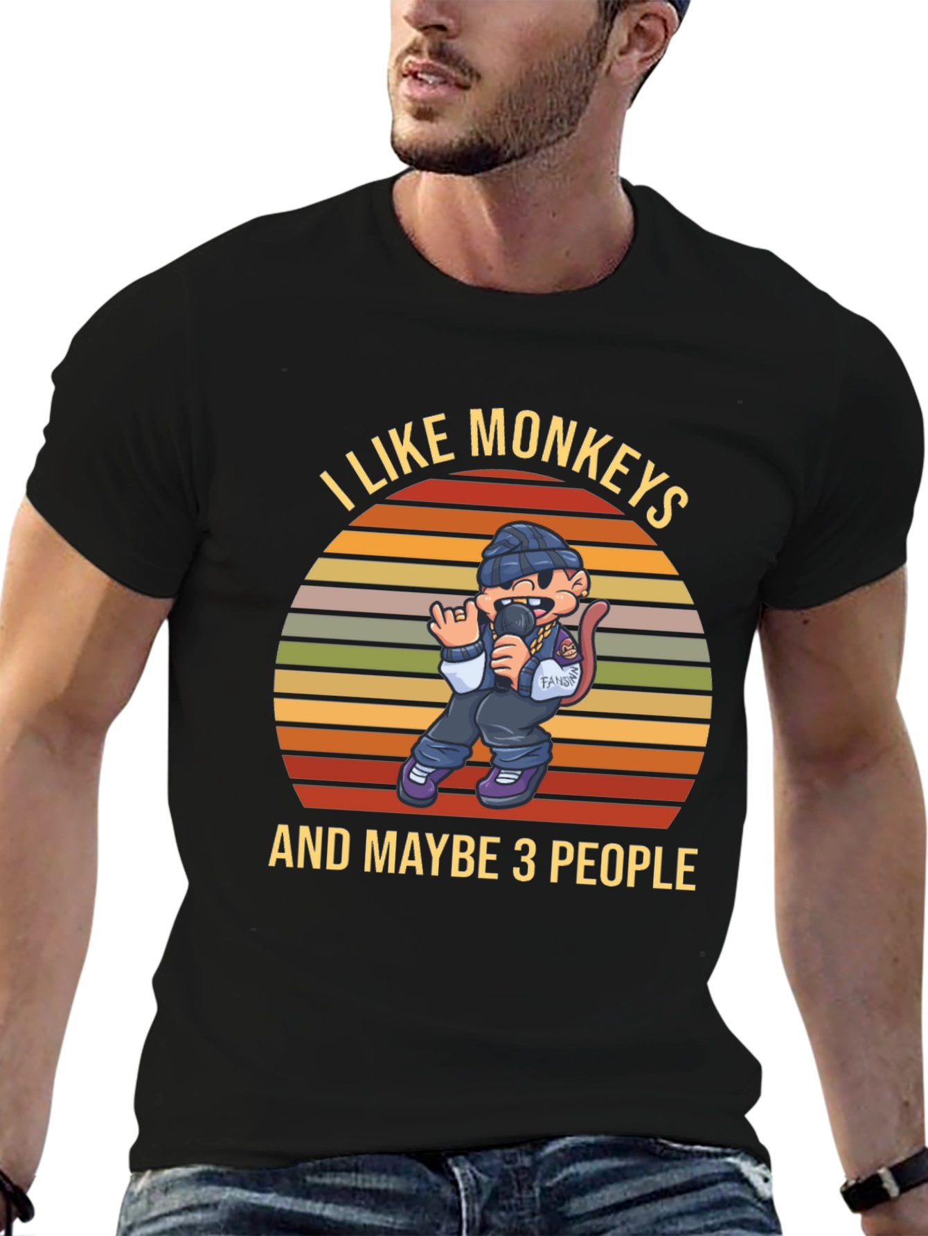 I Like Monkeys T-Shirt Funny Graphic Tee