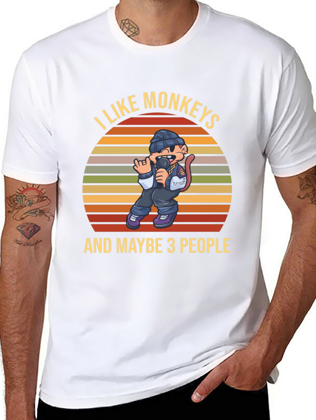 I Like Monkeys T-Shirt Funny Graphic Tee