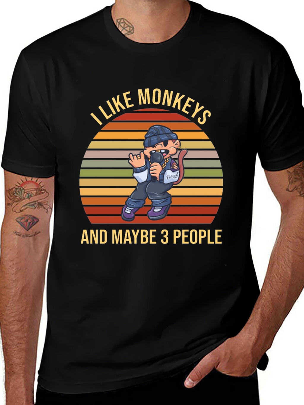 I Like Monkeys T-Shirt Funny Graphic Tee