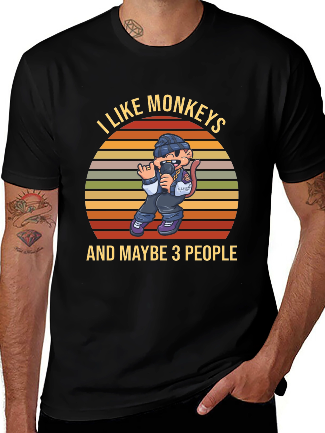 I Like Monkeys T-Shirt Funny Graphic Tee