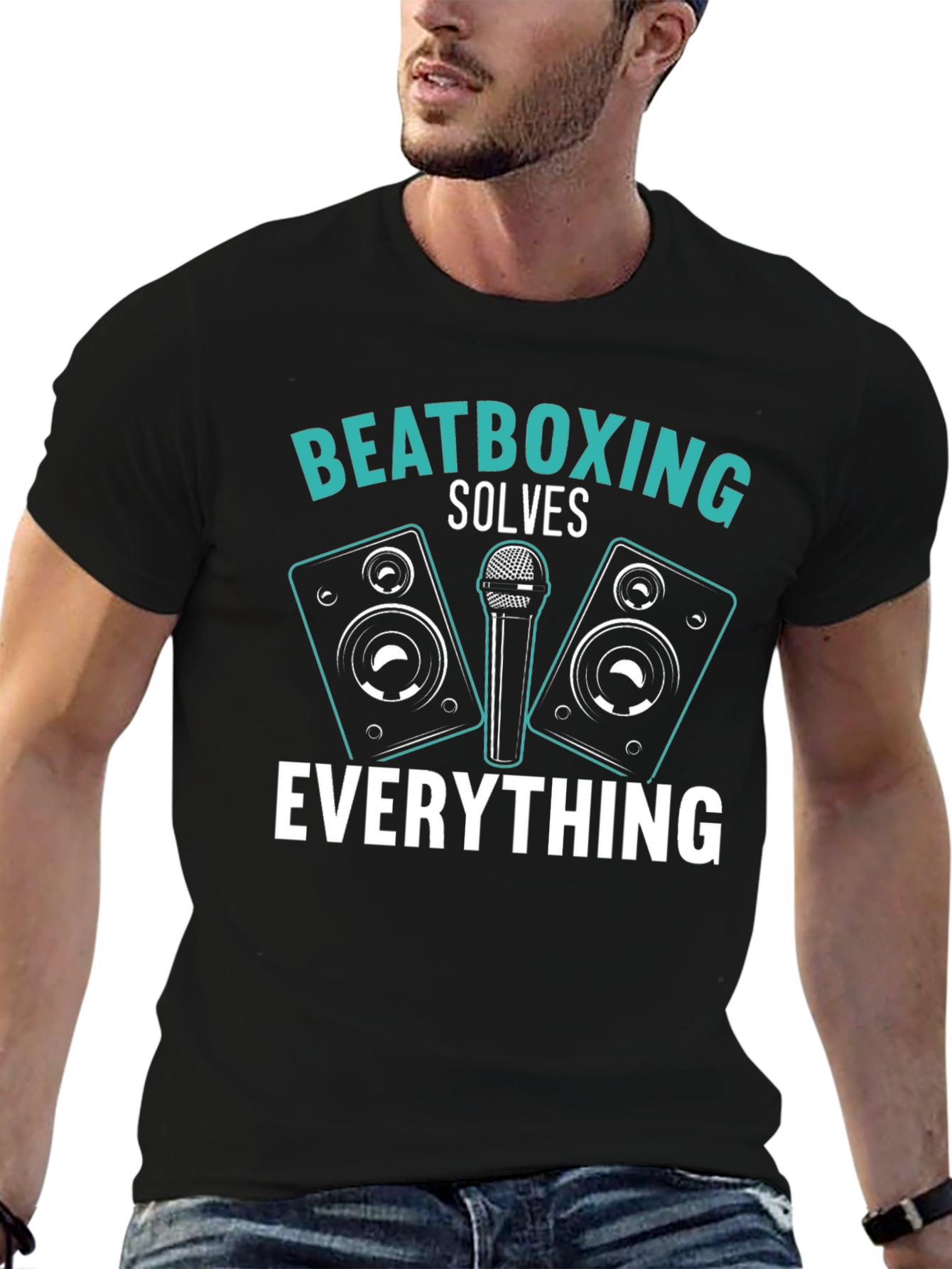 Beatboxing Solves Everything Black T-Shirt