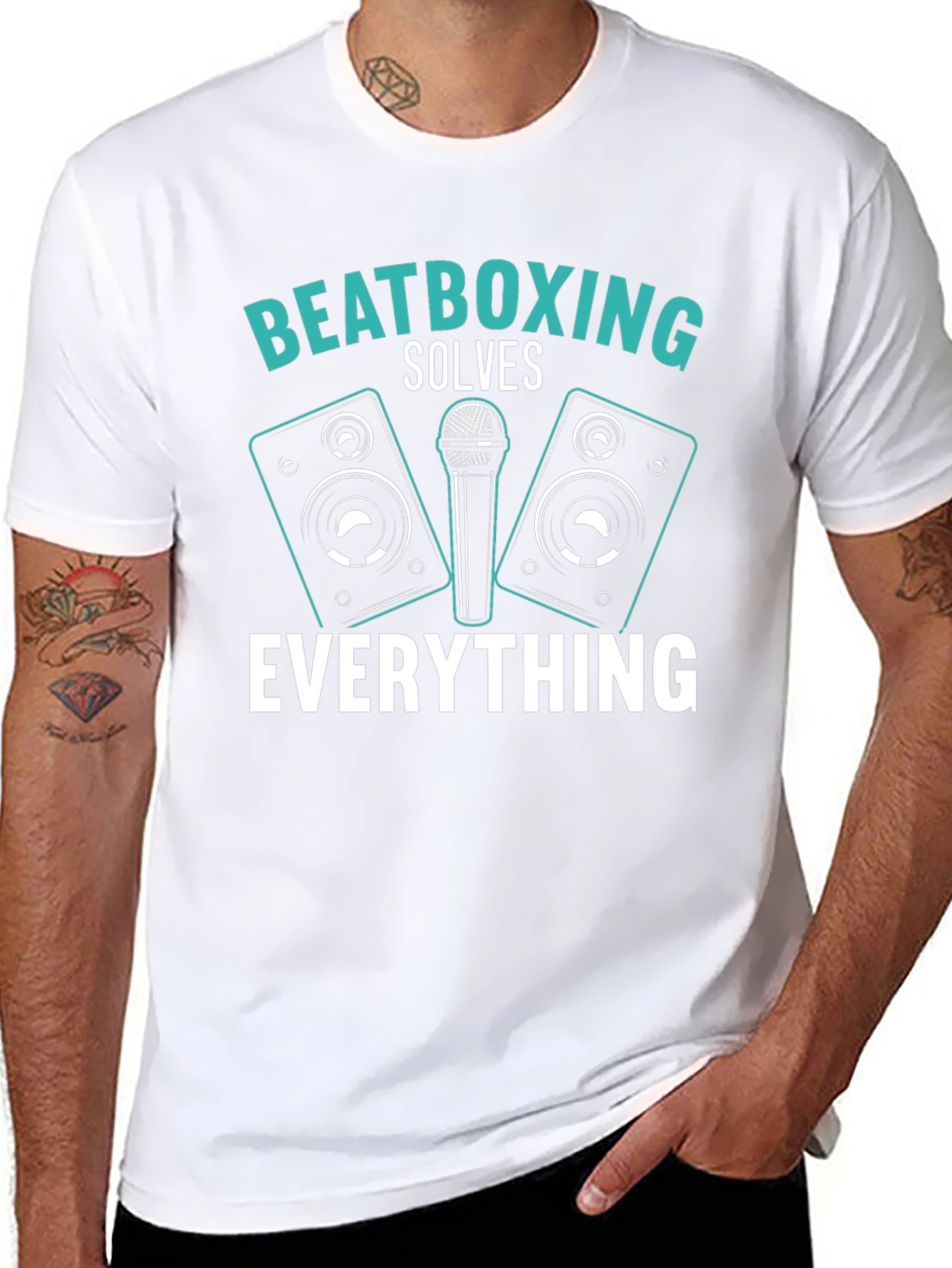 Beatboxing Solves Everything Black T-Shirt
