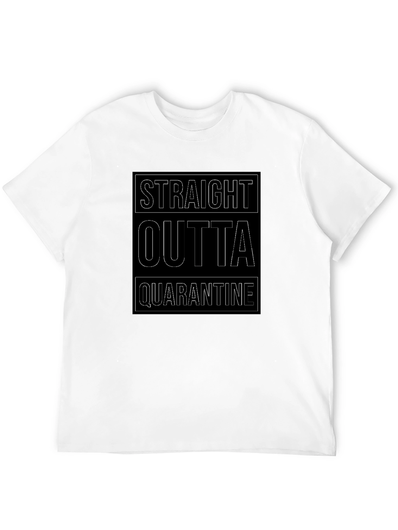 Straight Outta Quarantine Black T-Shirt